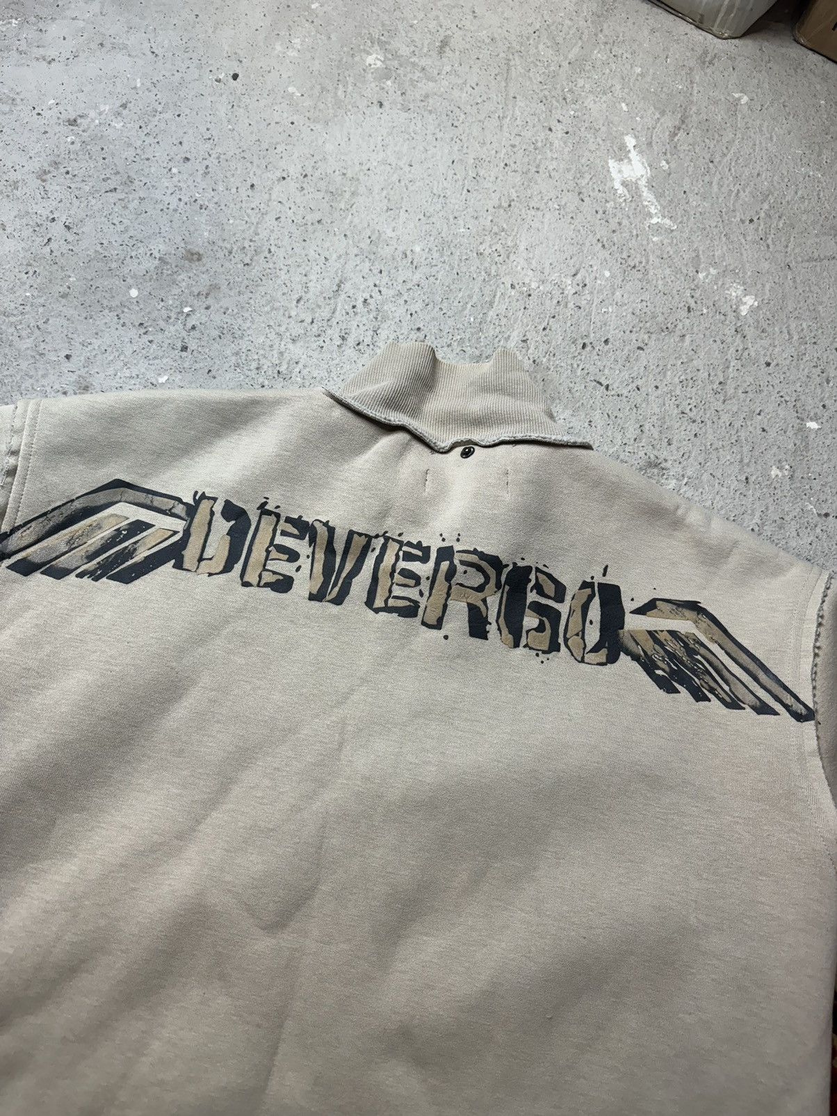 Japanese Brand × Vintage Vintage Y2K Devergo Patchwork Faded Avantgarde Zip Up Hoodie Size US XL / EU 56 / 4 - 13 Thumbnail