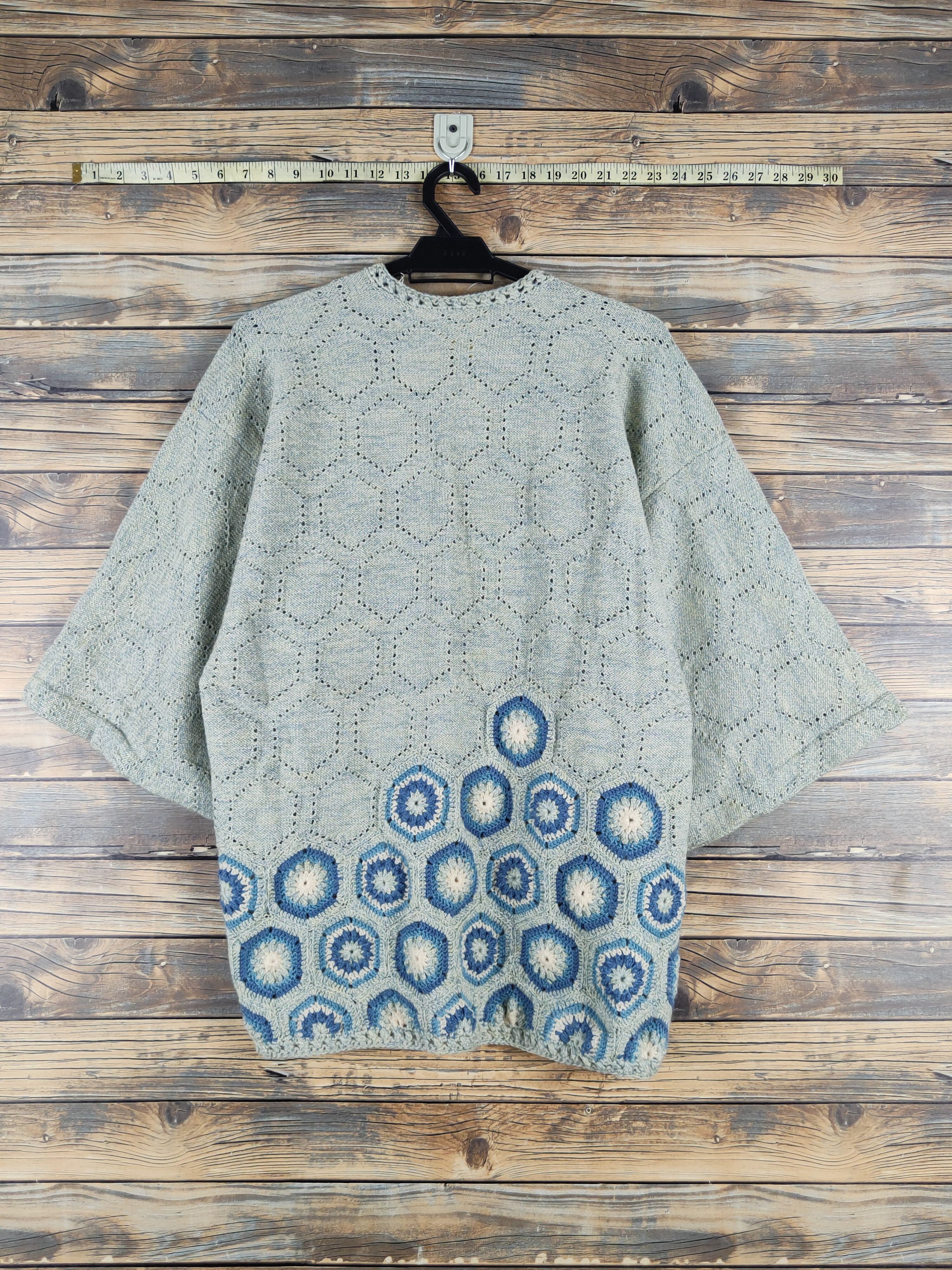 Japanese Brand Japan Green Knitwear vintage cardigan Kimono #W1932 Size US M / EU 48-50 / 2 - 8 Thumbnail