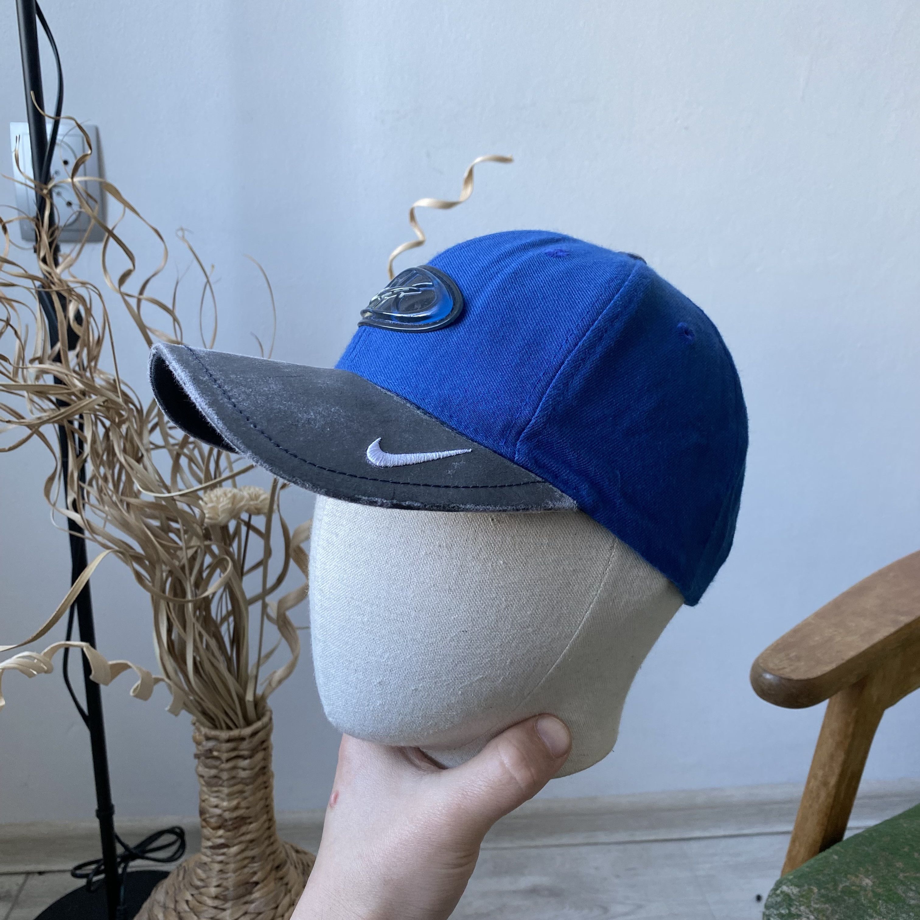 Nike 🧢 Vintage 80-90s Nike Cap Big logo swoosh Distressed Y2K Size ONE SIZE - 1 Thumbnail
