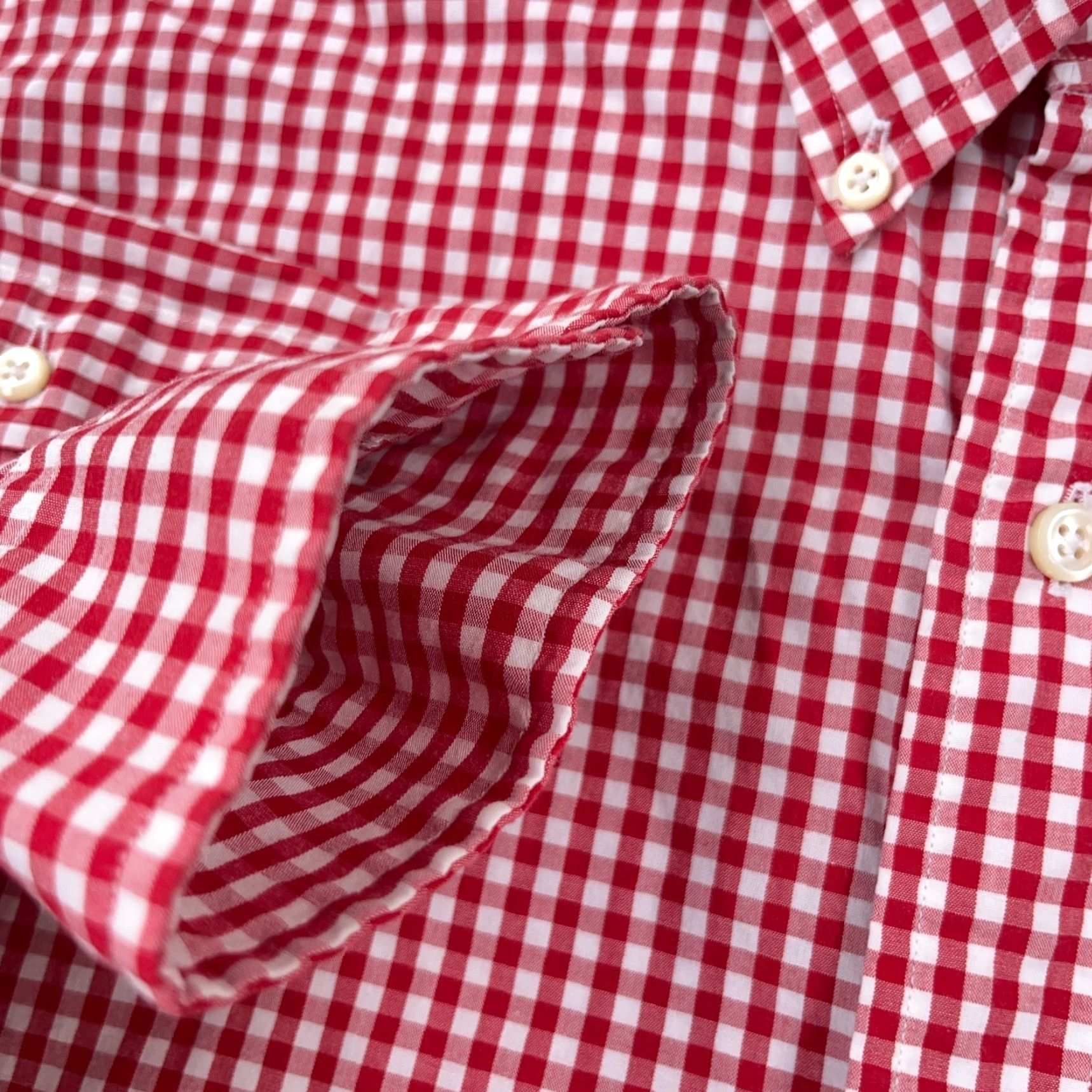Ralph Lauren Ralph Lauren Shirt Men Red Plaid Button-Up OCBD Gingham 18 Neck Button-Down, Casual Everyday, 18, Red, Check, Classic, Preppy Mens Size US XXL / EU 58 / 5 - 7 Thumbnail