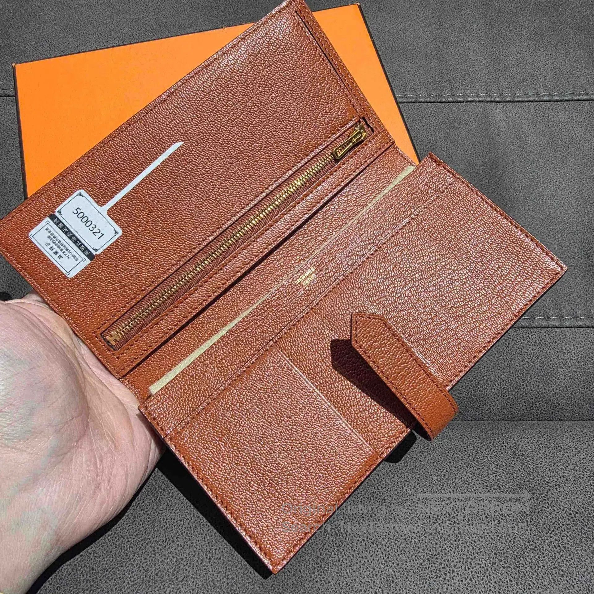 Hermes Hermes BearnGold buckle leather wallet Size ONE SIZE - 4 Thumbnail