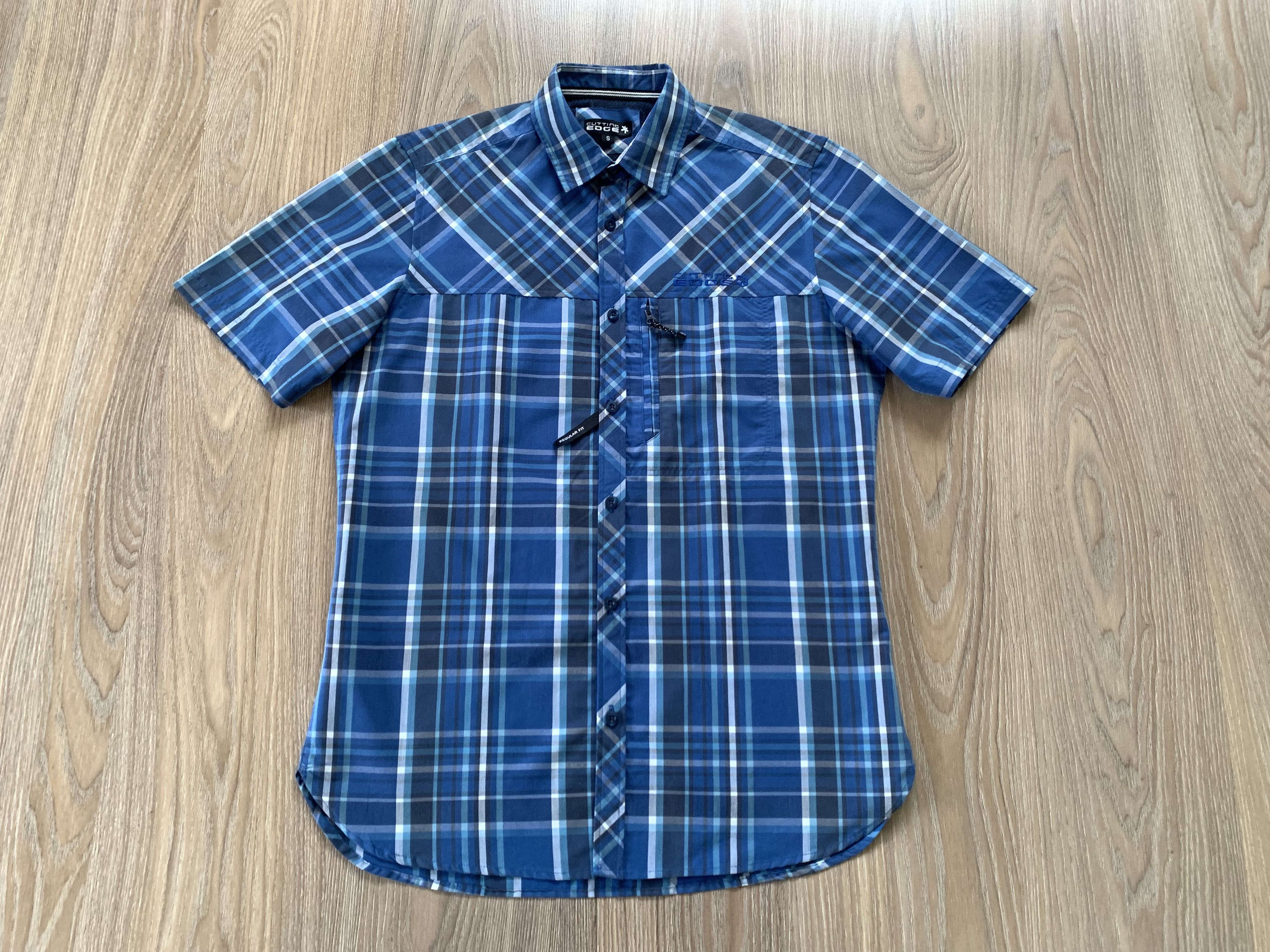 Other Cutting Edge Mens Pocket Plaid Trekking Button Up Shirt Size US S / EU 44-46 / 1 - 2 Thumbnail