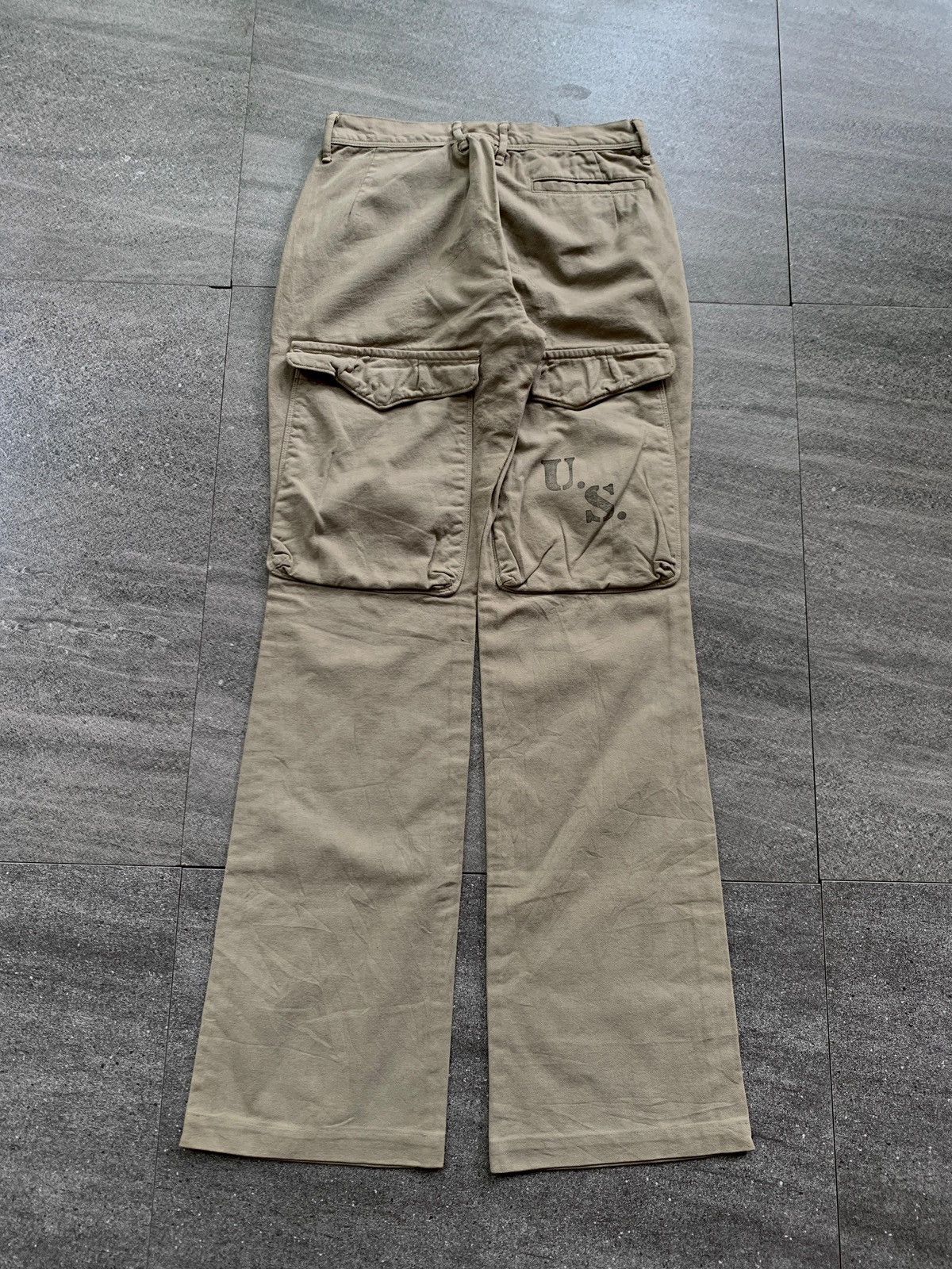 Kapital FREE TAX! 2000s Cargo Flared Military Pants Size US 29 - 2 Thumbnail