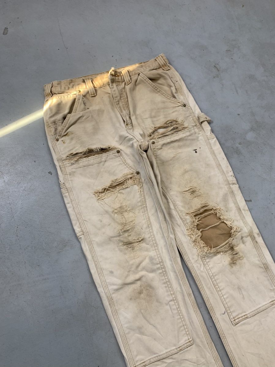 Carhartt Vintage Carharttt B01 BRN sun-fade double knee workwear Size US 32 / EU 48 - 3 Thumbnail