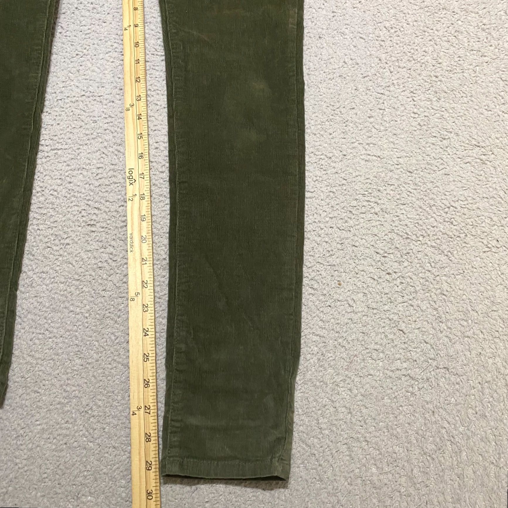 Boden Kensie Jeans Bod en Corduroy Skinny Mid Rise 0 Green Slim 5-Pocket Denim Shirt? Size 25" / US 0 / IT 36 - 6 Thumbnail