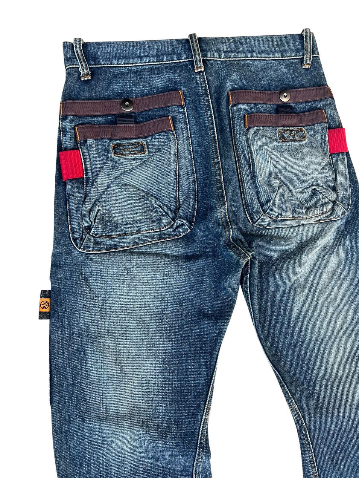 291295=Homme 291295 HOMME Cargo Denim Flare Jeans Size US 30 / EU 46 - 14 Thumbnail