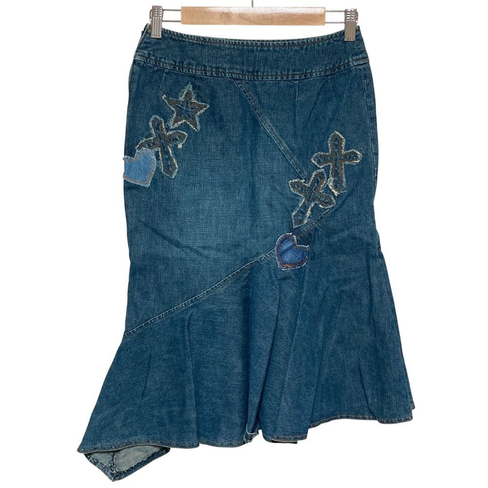 Other KEITA MARUYAMA Star Cross Heart Patch Denim Skirt Textile Skirts DUTY FREE for USA