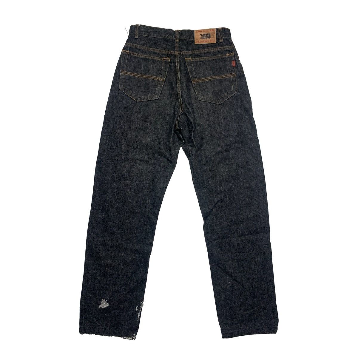Japanese Brand Ikiz Japanese Denim Dark Indigo Distressed Straight Fit W29 Size US 29 - 7 Thumbnail