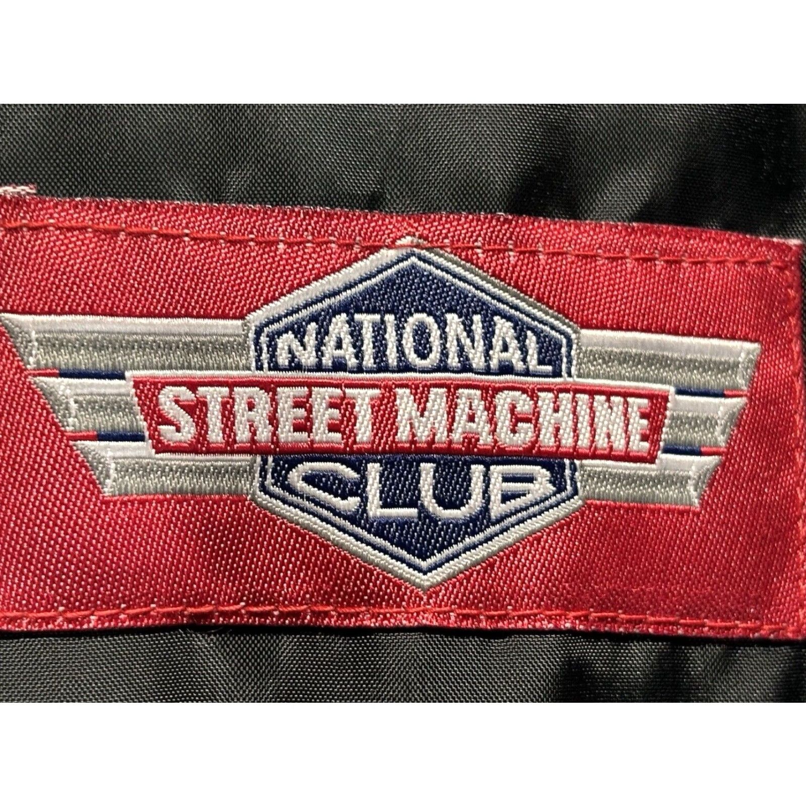 Vintage VINTAGE National Street Machine Club Leather Bomber Jacket Life Member Adult Medium Black Gray Embroidered Mens Size US M / EU 48-50 / 2 - 5 Thumbnail