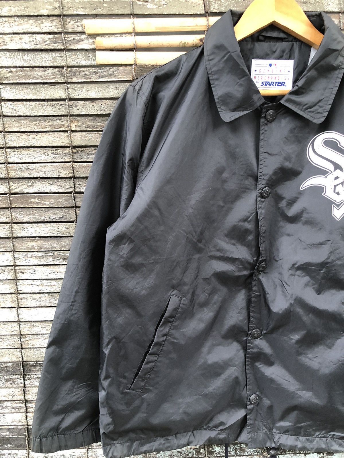 MLB Vintage 90s Starter MLB White Sox Thomas #35 Coach Jacket Size US L / EU 52-54 / 3 - 7 Thumbnail