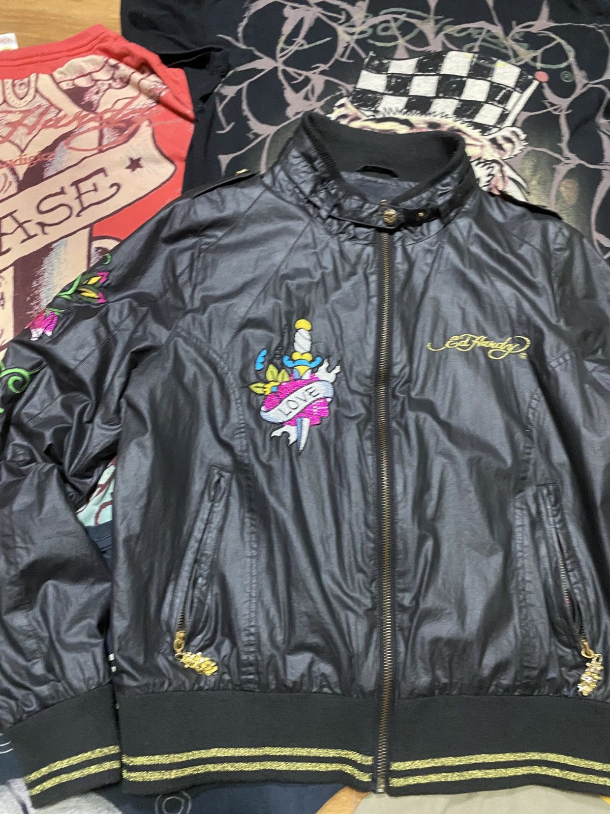 Christian Audigier × Ed Hardy Ed hardy leather jacket Size M / US 6-8 / IT 42-44 - 2 Thumbnail