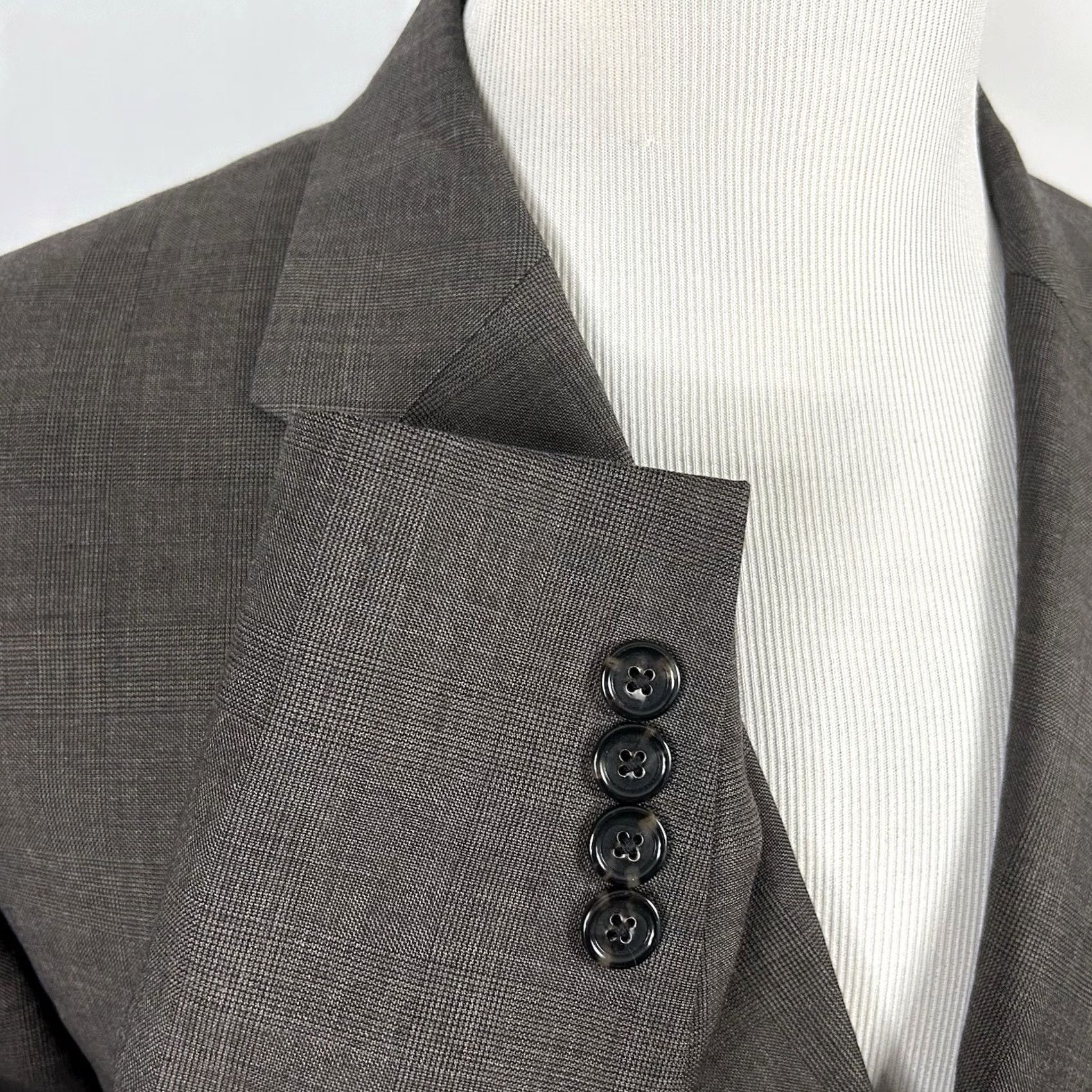 Jos. A. Bank Jos A Bank Sport Coat 46R 100% Wool Brown Glen Plaid Three Button Lined Vented Mens Size US XS / EU 42 / 0 - 5 Thumbnail
