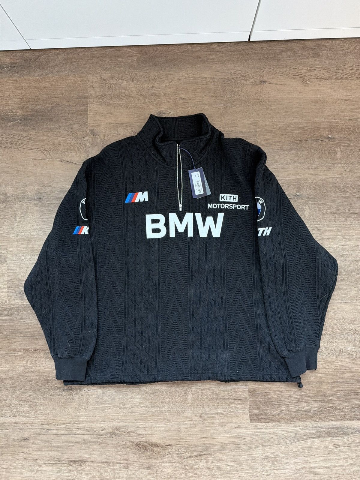 BMW × Kith Kith x BMW Cable Fleece Quarter Zip Size US XL / EU 56 / 4 - 2 Thumbnail