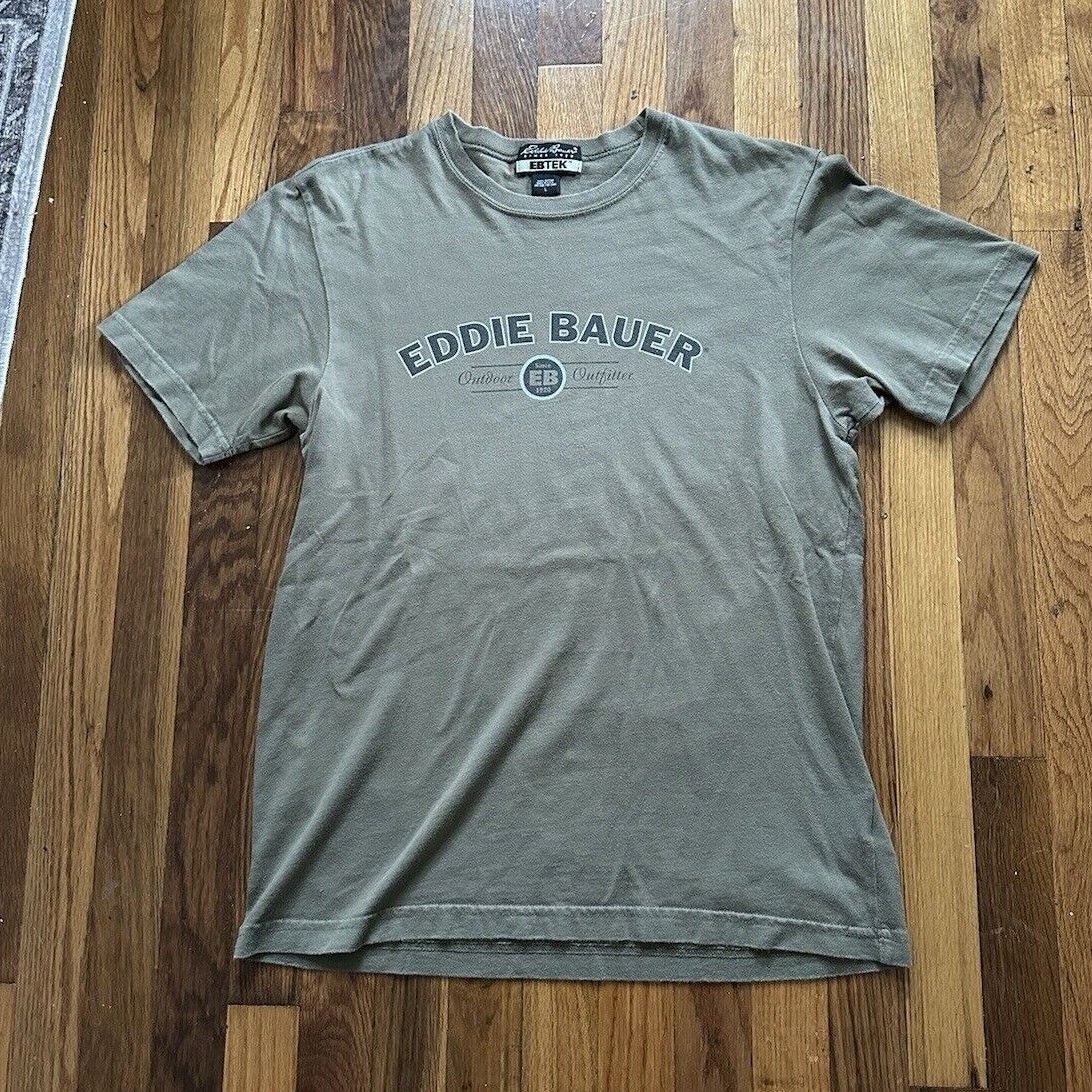 Eddie Bauer × Vintage VTG EBTEK EDDIE BAUER T SHIRT SZ LARGE BROWN GRAPHIC Size US L / EU 52-54 / 3 - 1 Thumbnail