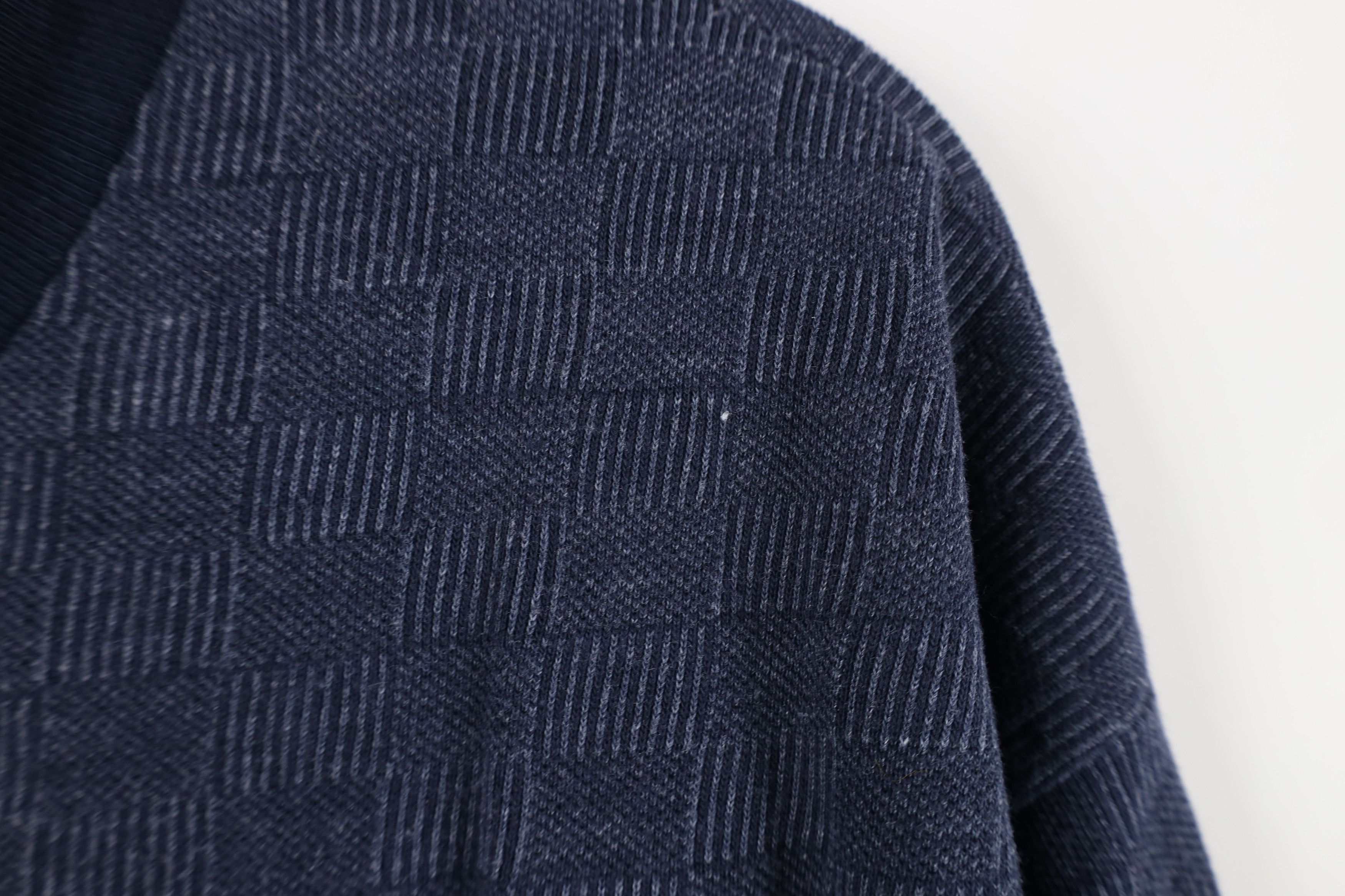 Vintage Vintage 90s Streetwear Knit Pocket T-Shirt Navy Blue Size US XL / EU 56 / 4 - 7 Thumbnail