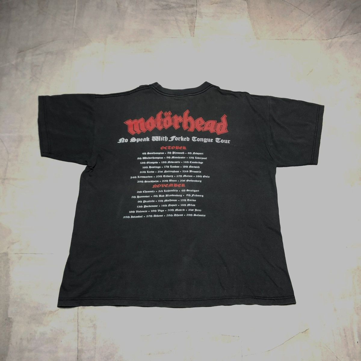 Band Tees vintage 80s Motorhead SNAKE BITE LOVE Band Rock T shirt rare Size US XL / EU 56 / 4 - 2 Thumbnail