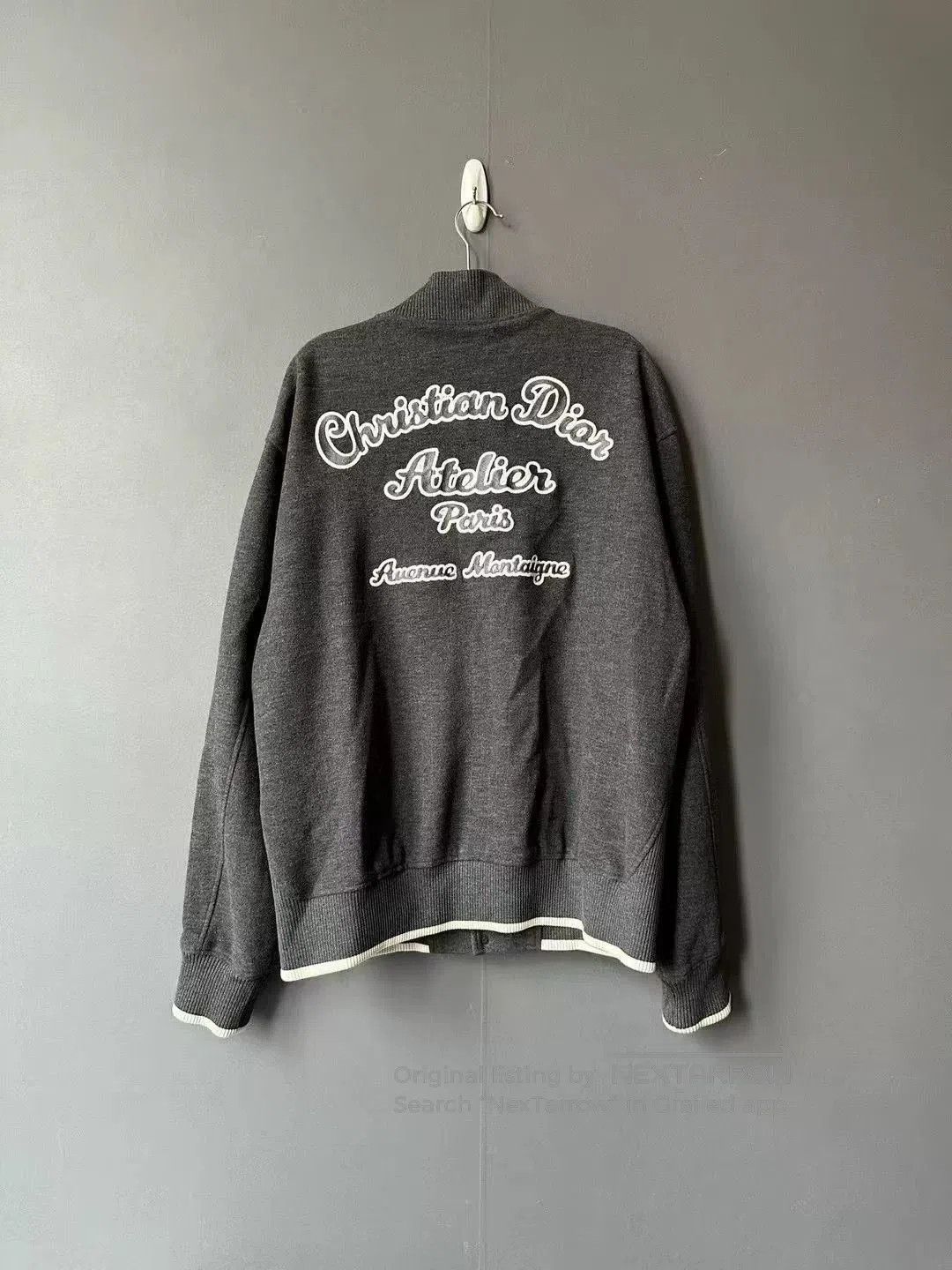 Dior Dior Wool Striped Slogan Baseball Jacket. Size US XL / EU 56 / 4 - 2 Thumbnail