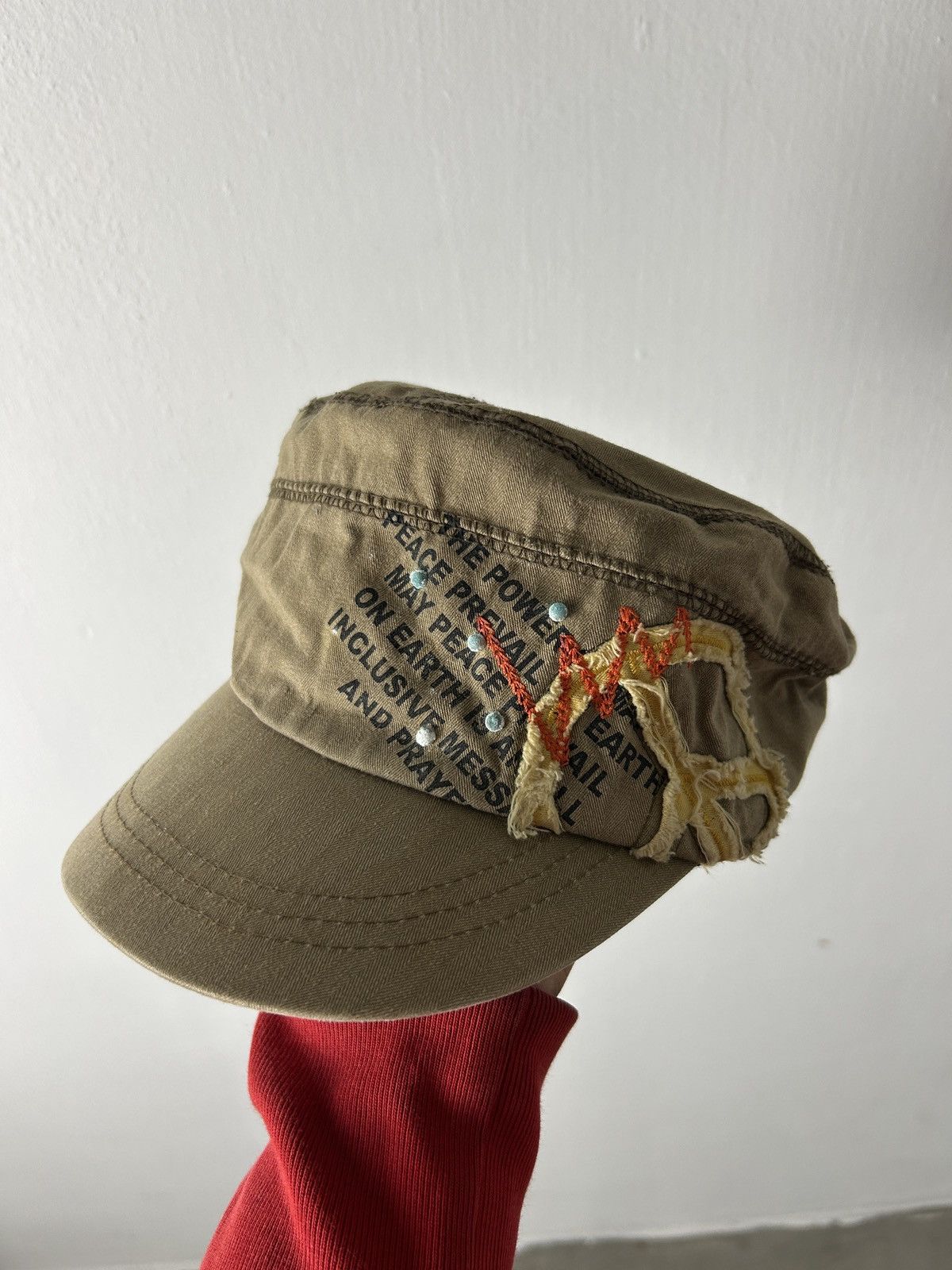 Japanese Brand × Vintage 1990s Peace Project - Damaged Cap Size ONE SIZE - 7 Thumbnail
