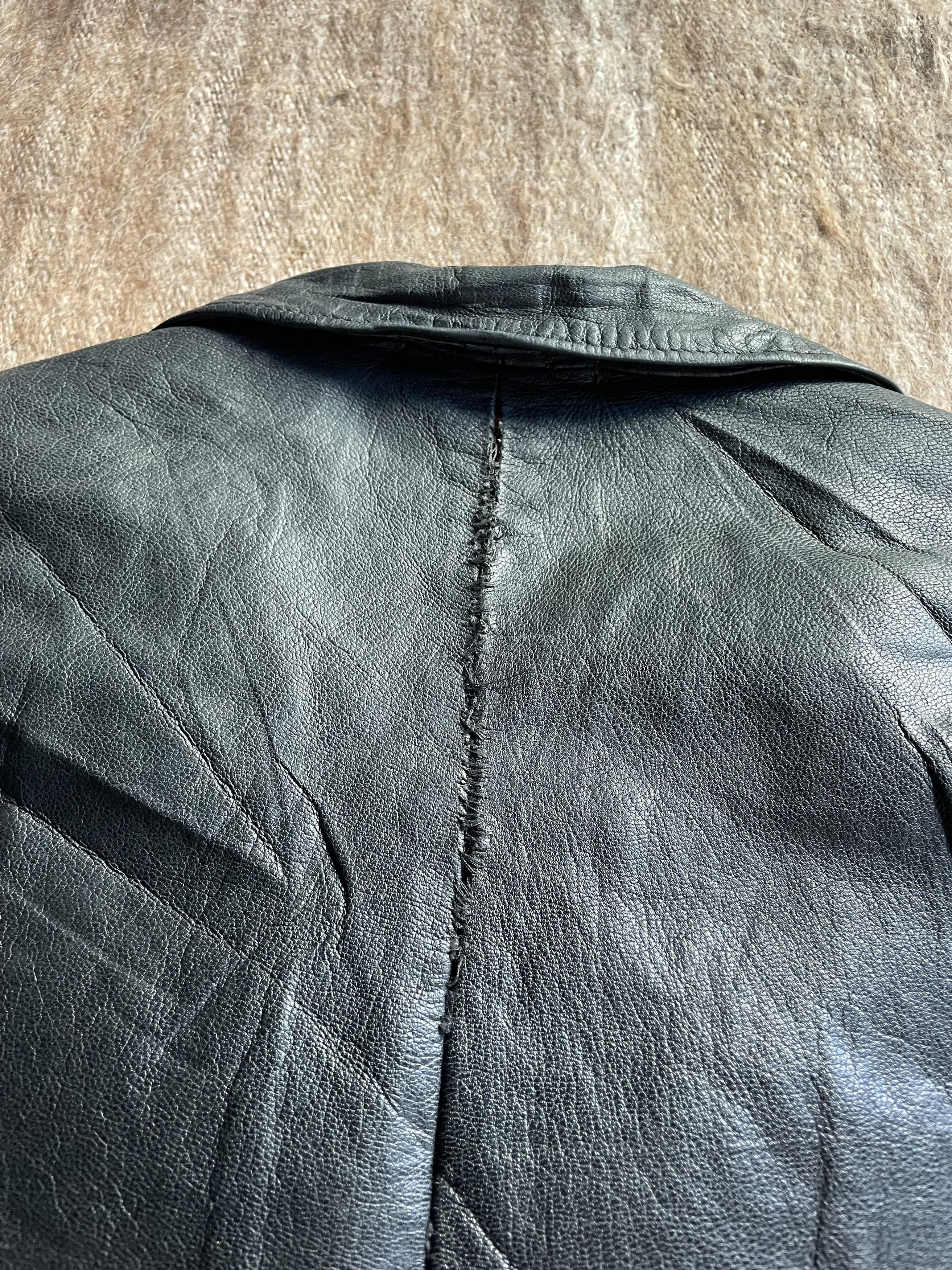 Vintage Akta Getskinn Vintage 40s 50s Military Leather Jacket 7928AC Size US L / EU 52-54 / 3 - 11 Thumbnail