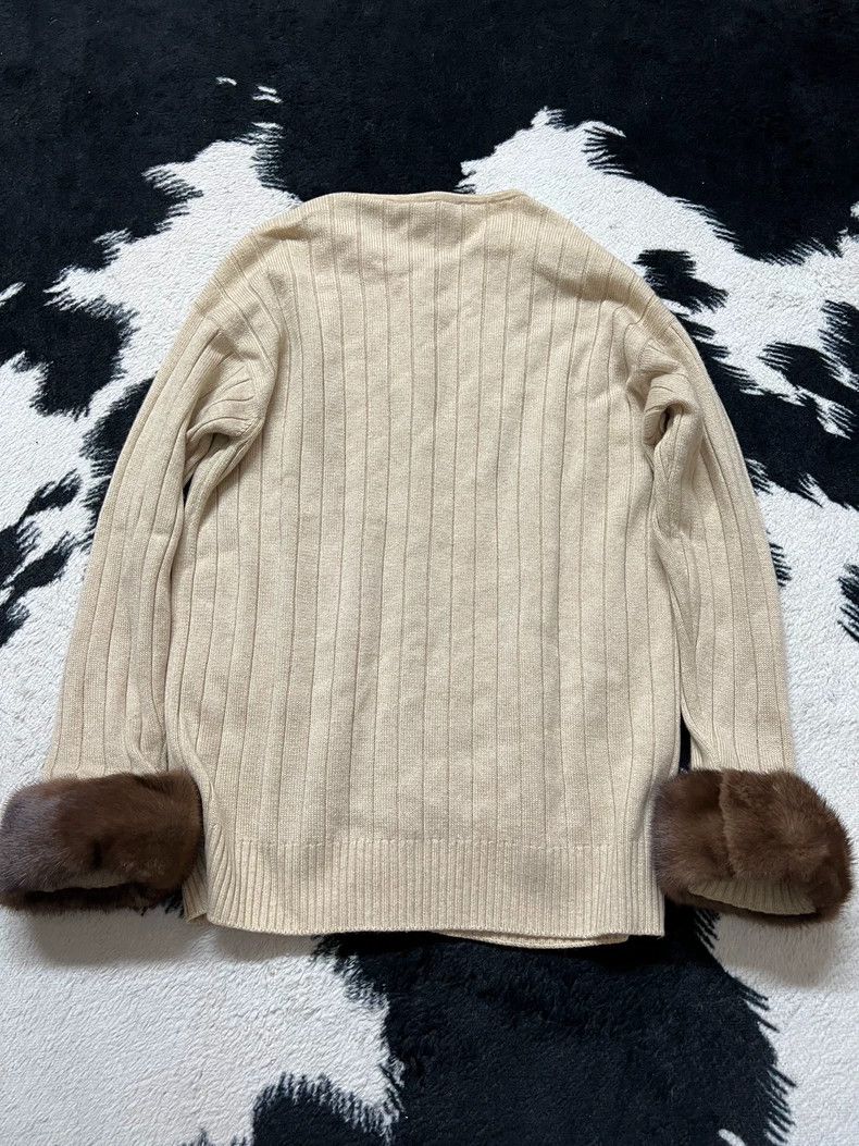 Loewe LOEWE Super mink fur sleeves cashmere silk cardigan Size M / US 6-8 / IT 42-44 - 7 Thumbnail