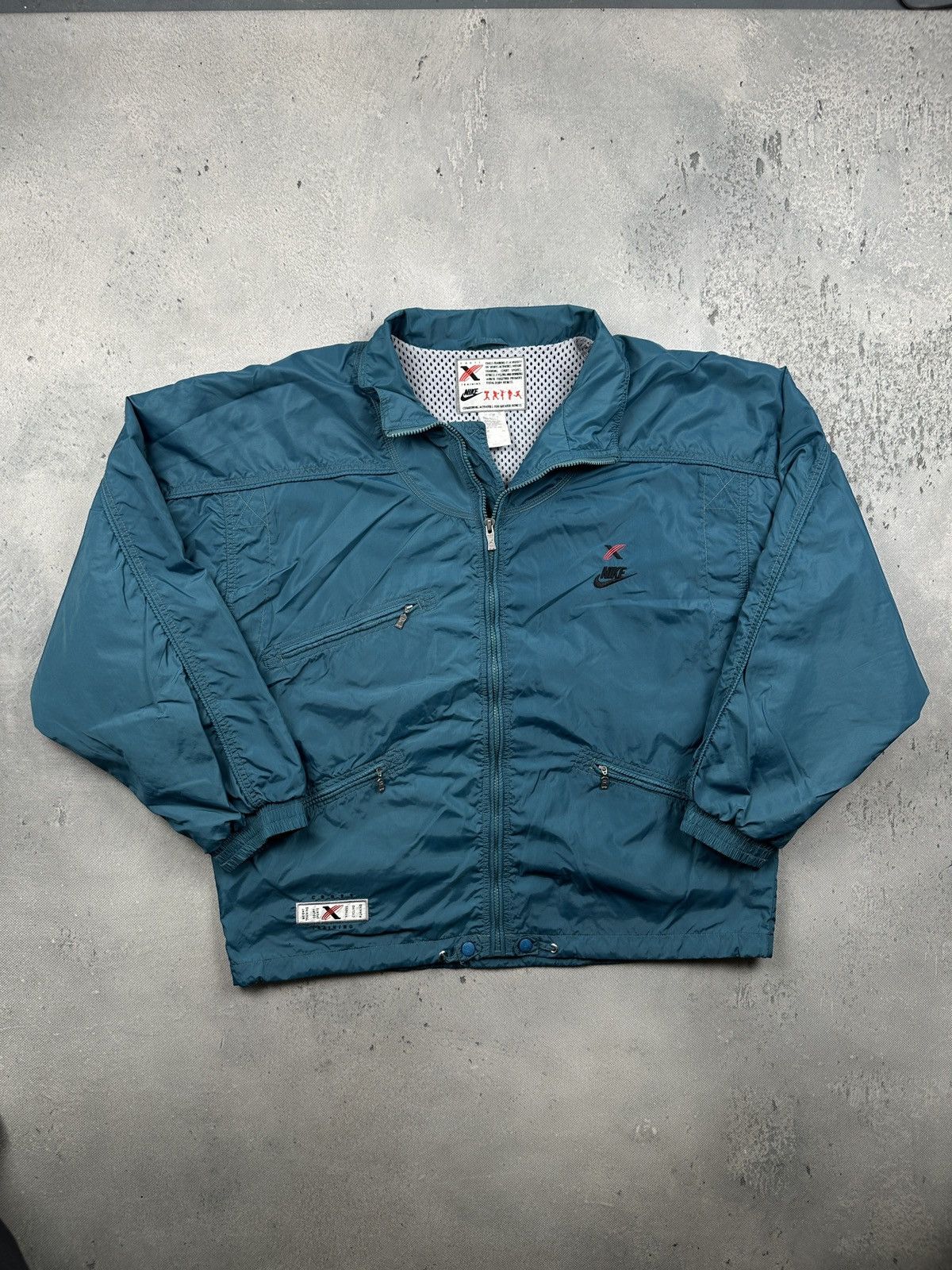Nike Vintage Nike Cross Training Teal Mesh Lined Windbreaker 90s Size US L / EU 52-54 / 3 - 1 Thumbnail