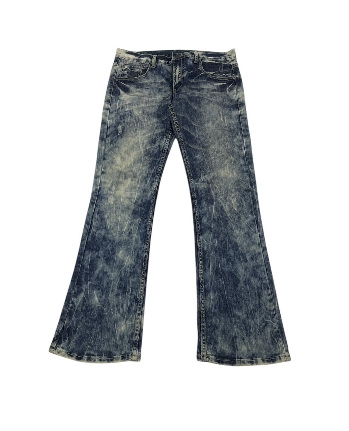 Semantic Design Japan Acid Wash Flare Jeans