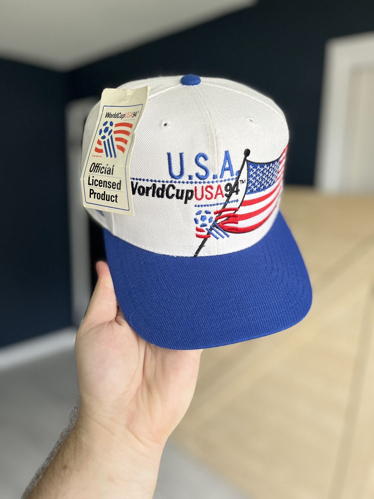Sports Specialties Vintage 90’s World Cup Team USA 🇺🇸 Soccer SnapBack Hat Size ONE SIZE - 1 Thumbnail