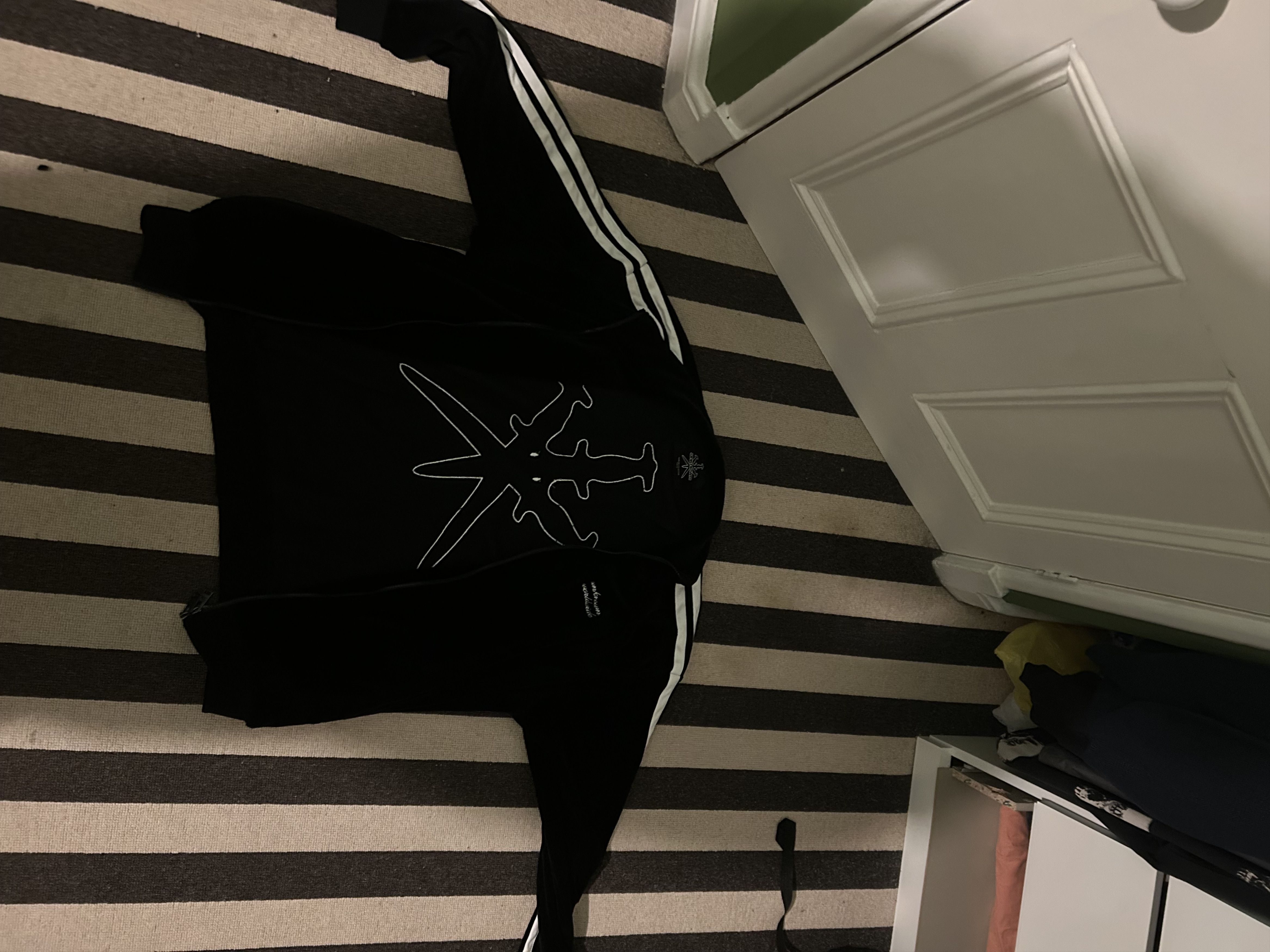 Unknown London UNKNOWN LONDON Black Velour Track Jacket
