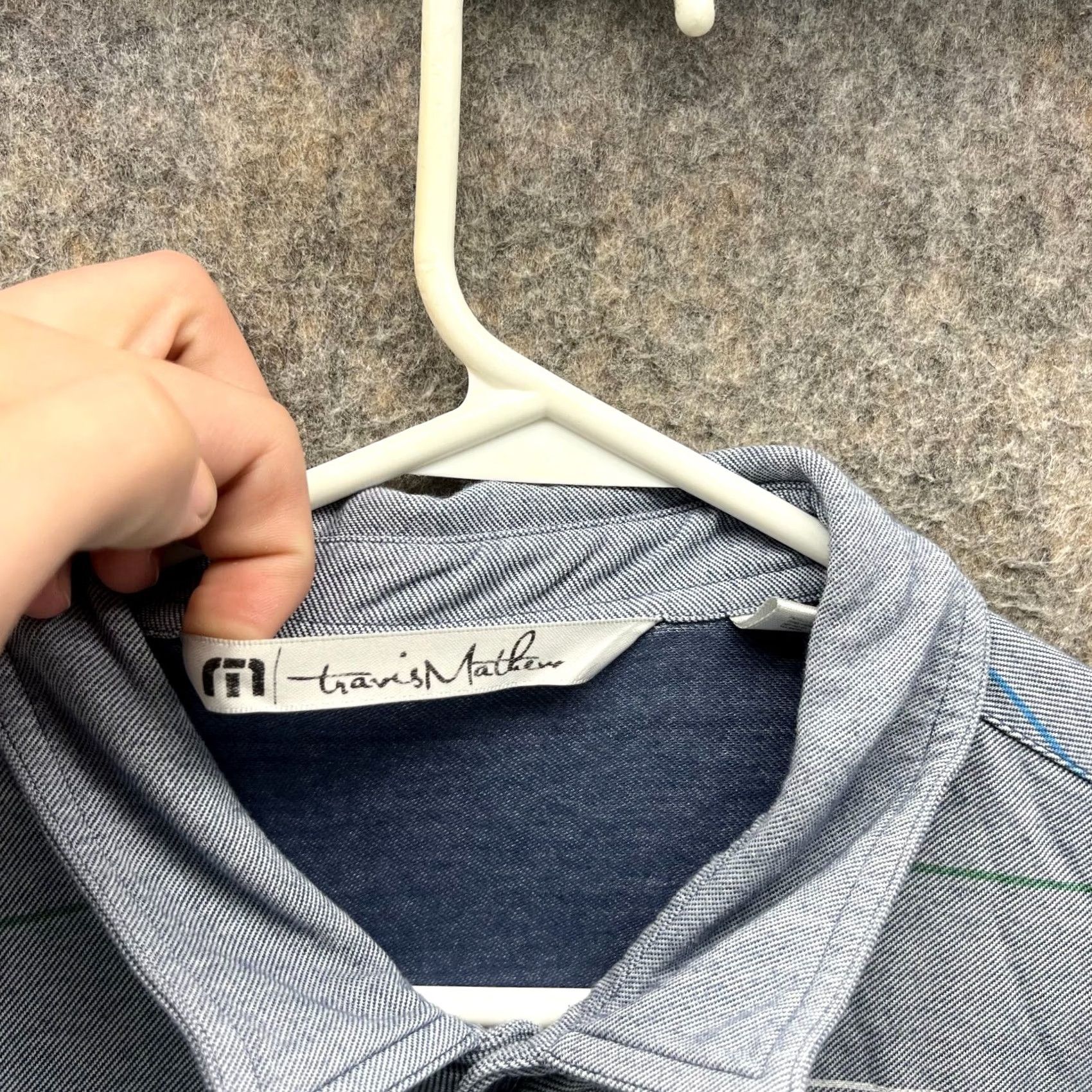 TravisMathew VINTAGE: No Travis Mathew Polo Shirt Men XL Gray Green Striped Cotton Golf Size US XL / EU 56 / 4 - 6 Thumbnail