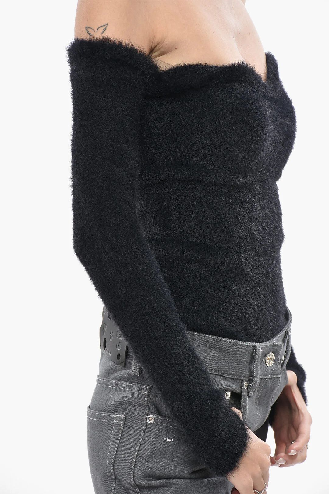 Off-White og1mm0426 Knit Sweater in Black Size S / US 4 / IT 40 - 3 Thumbnail