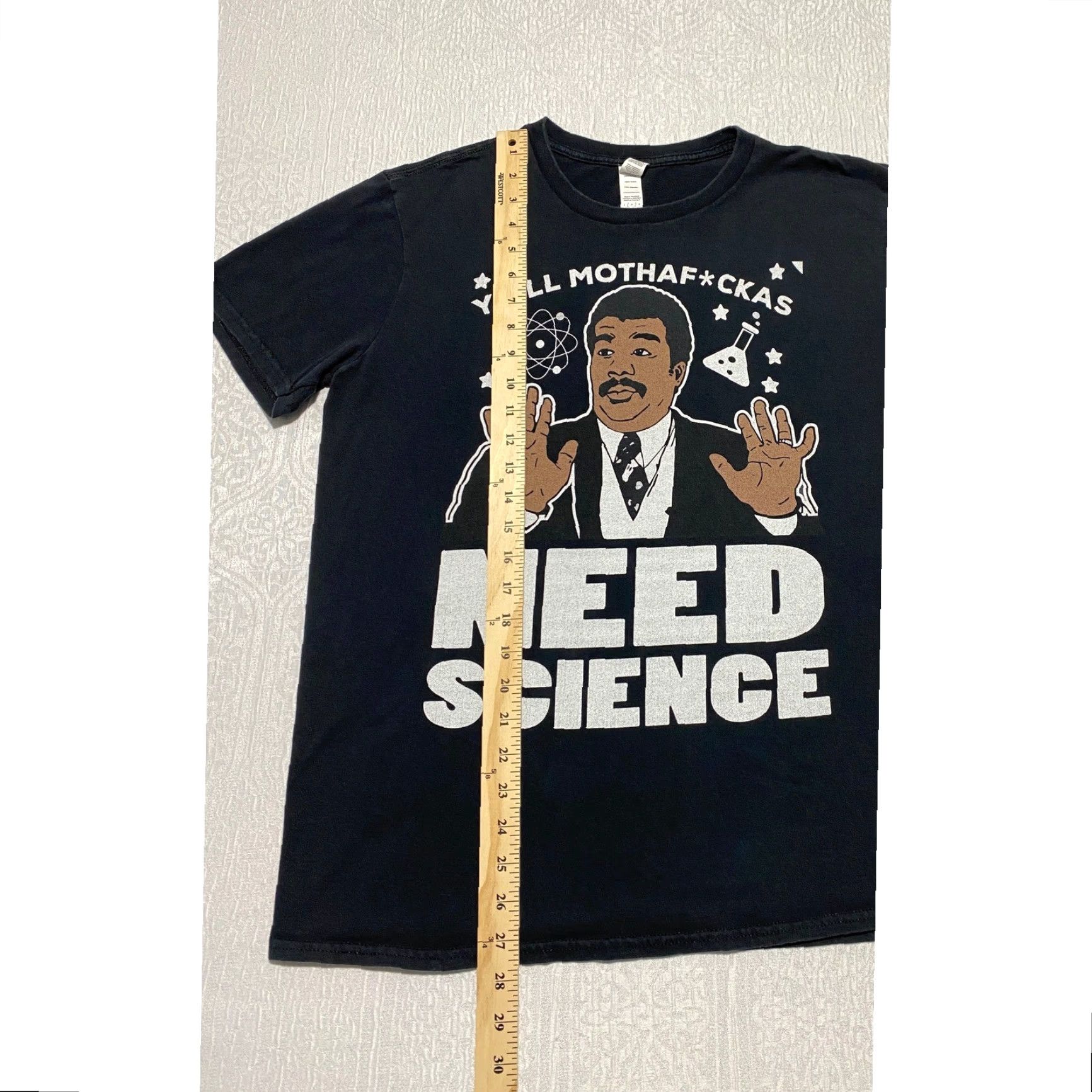 Anvil Funny Science Nerd Y'All Need Science Chemistry Graphic T Shirt Men Large Size L Black Cotton Tee Size US L / EU 52-54 / 3 - 5 Thumbnail