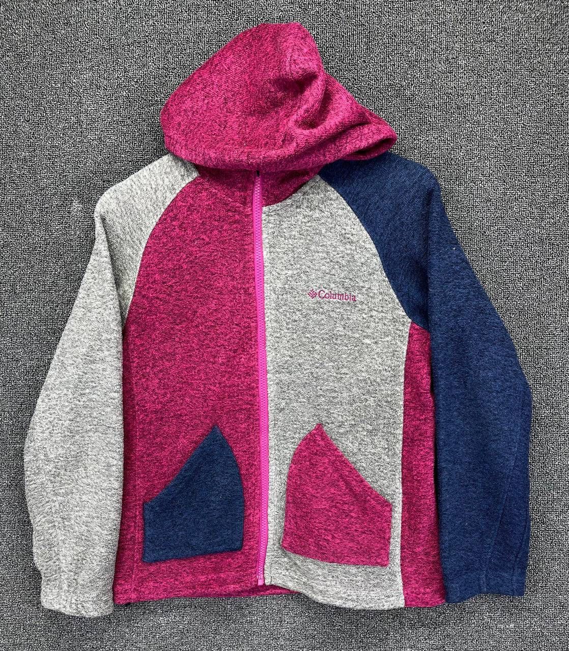 Columbia Columbia Fleece Hooded Rare Multicolor Zip Up Jacket Size S / US 4 / IT 40 - 1 Thumbnail