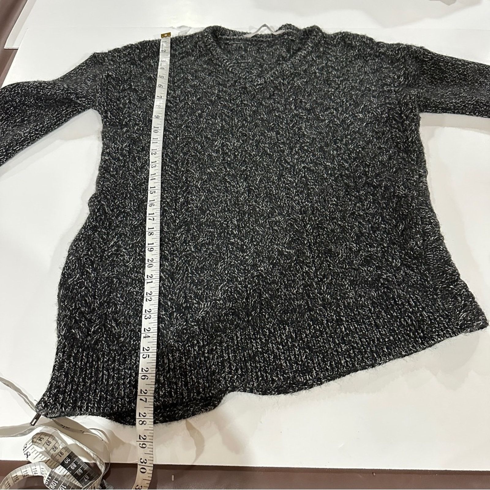 Athleta Athleta Wool Cashmere Black & White Knit Long Sleeve Sweater Size XL / US 12-14 / IT 48-50 - 10 Thumbnail