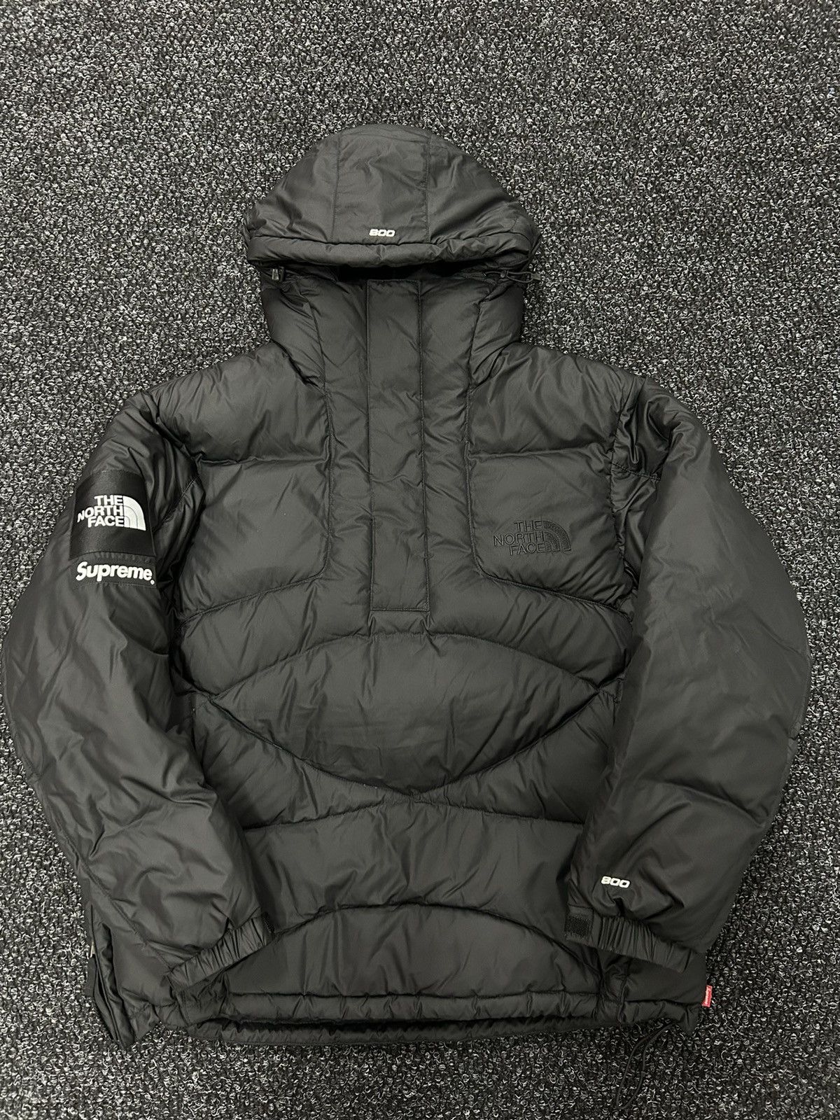 image of Supreme x The North Face 800 Fill Half Zip Hooded Pullover in Black, Men's (Size Large)