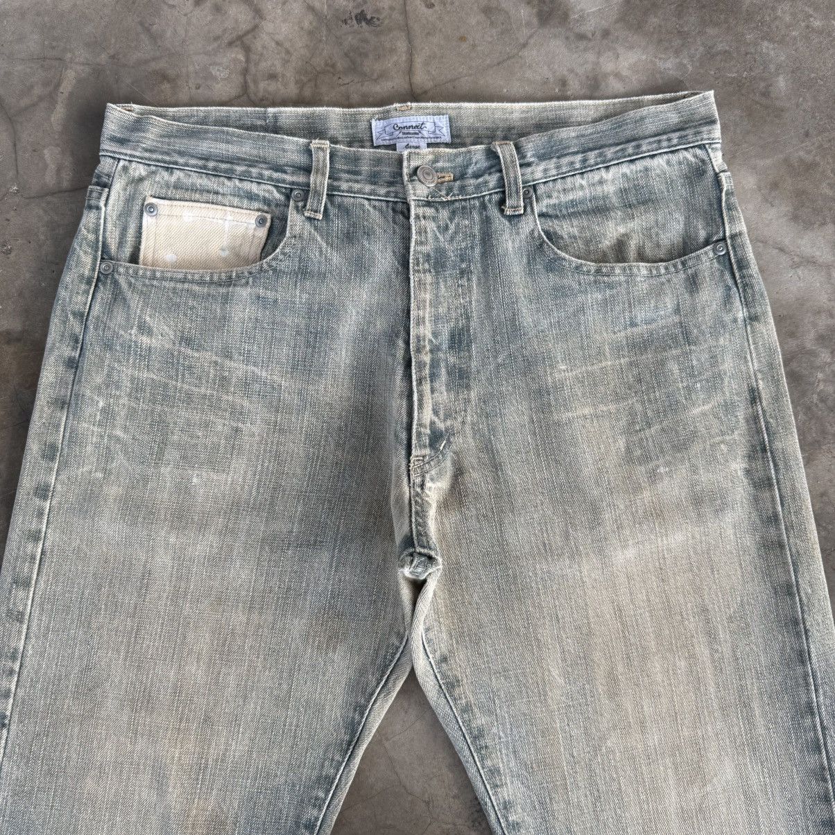 Japanese Brand W35x29.5 Vintage Connect Rusty Faded Denim Jean Pants Size US 35 - 3 Thumbnail