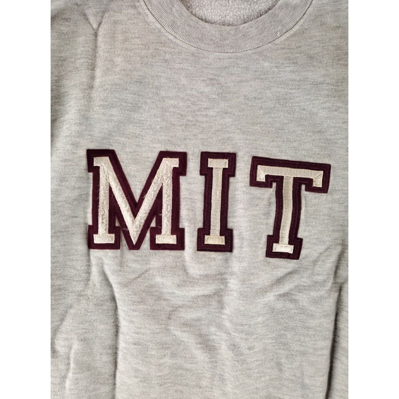 Champion VINTAGE Champion MIT Crew Neck Sweatshirt Gray Embroidered Mens M 90s Size US M / EU 48-50 / 2 - 2 Thumbnail