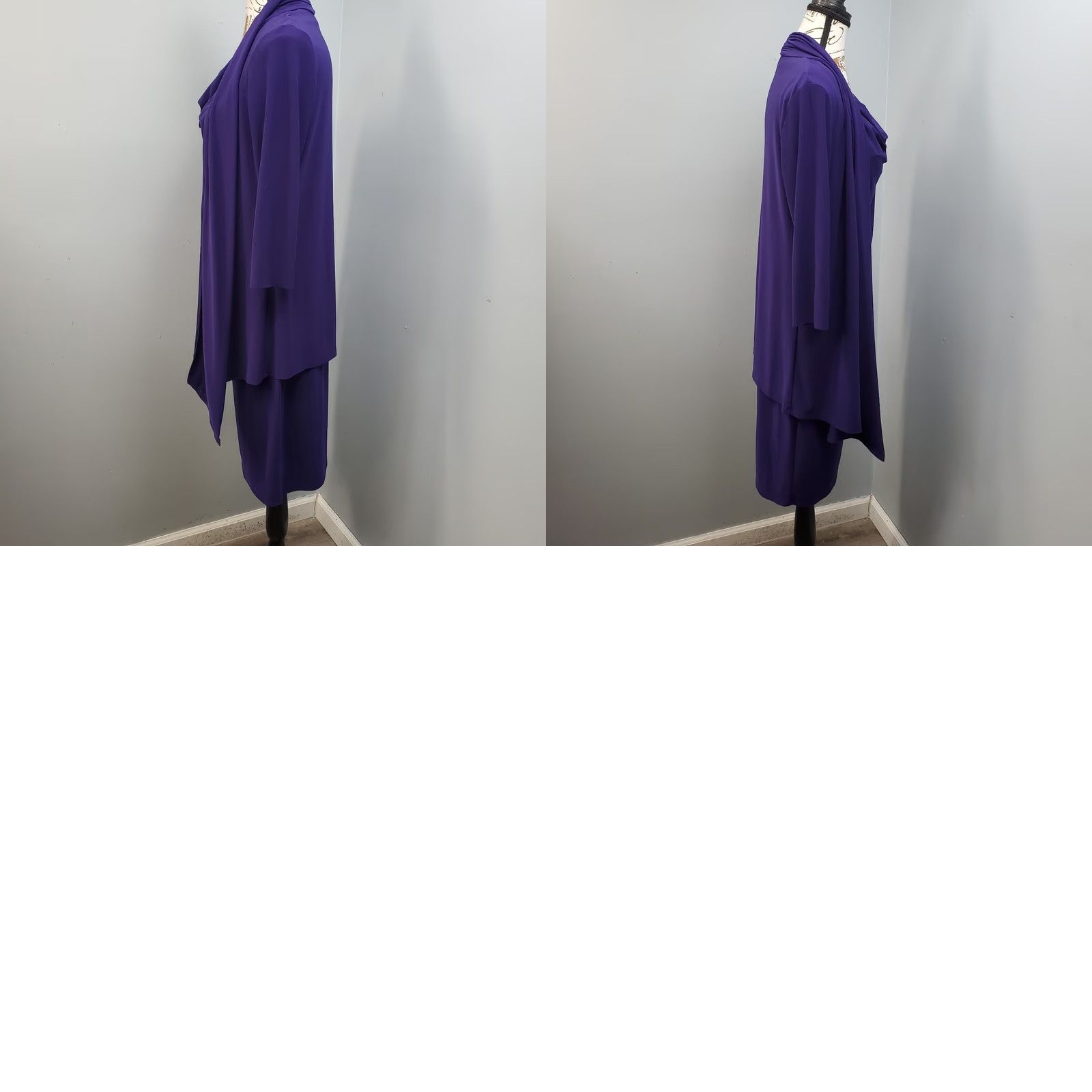 Jones New York Jones New York Dress Womens 8 Purple Tank Dress Polyester Sleeveless Knee Length Vintage? Pre-owned Size M / US 6-8 / IT 42-44 - 8 Thumbnail