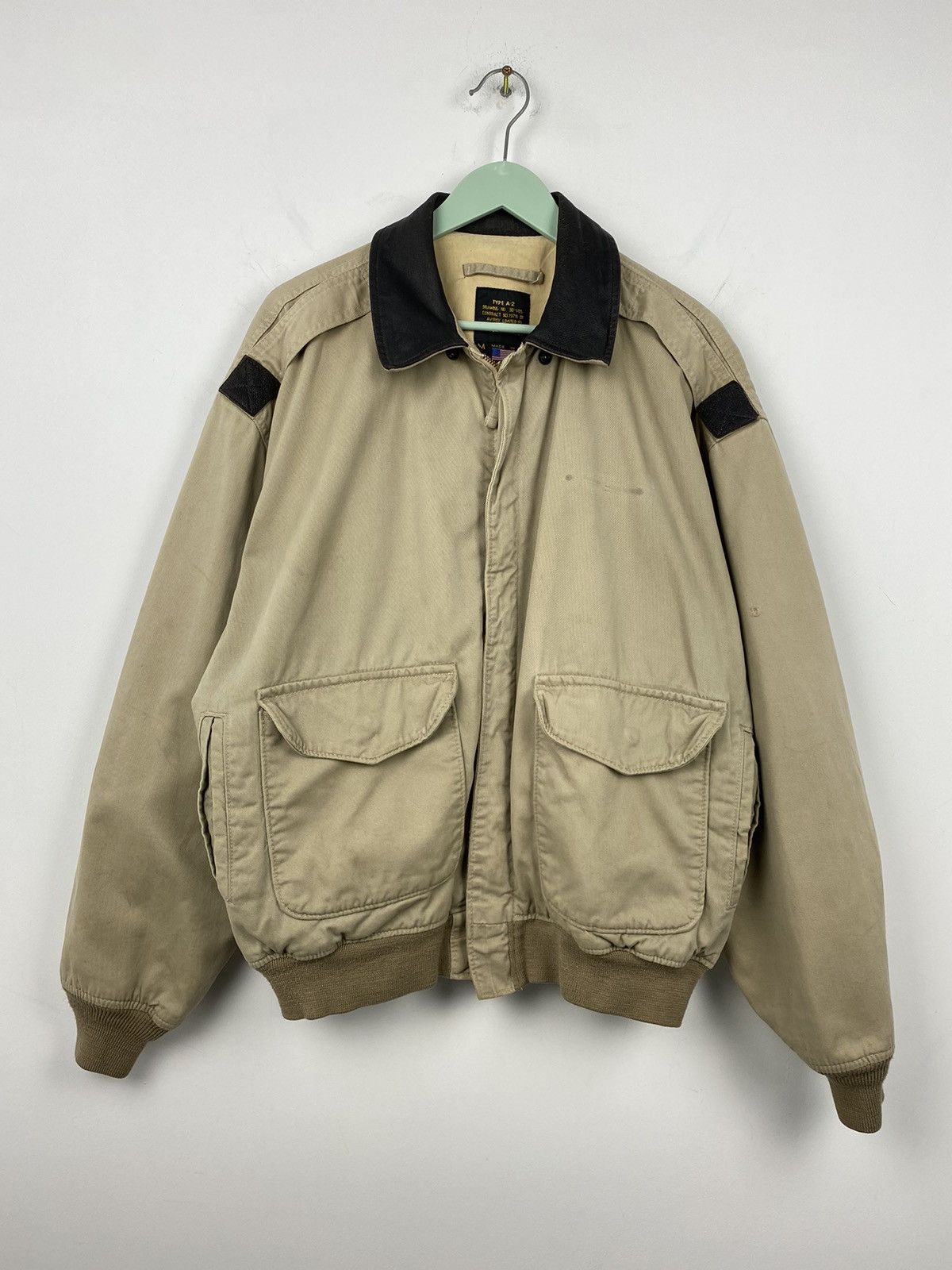 avirex type a2 leather flight jacket