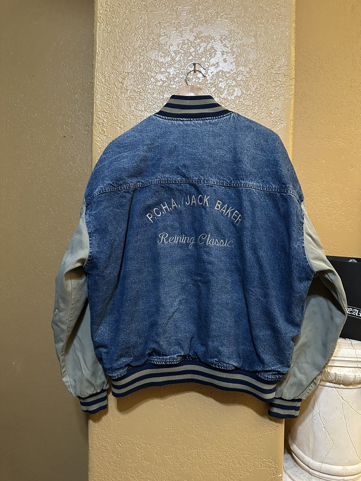 Vintage 🍊 vintage 90s Orange County Fair Varsity Denim Jacket Size US L / EU 52-54 / 3 - 4 Thumbnail