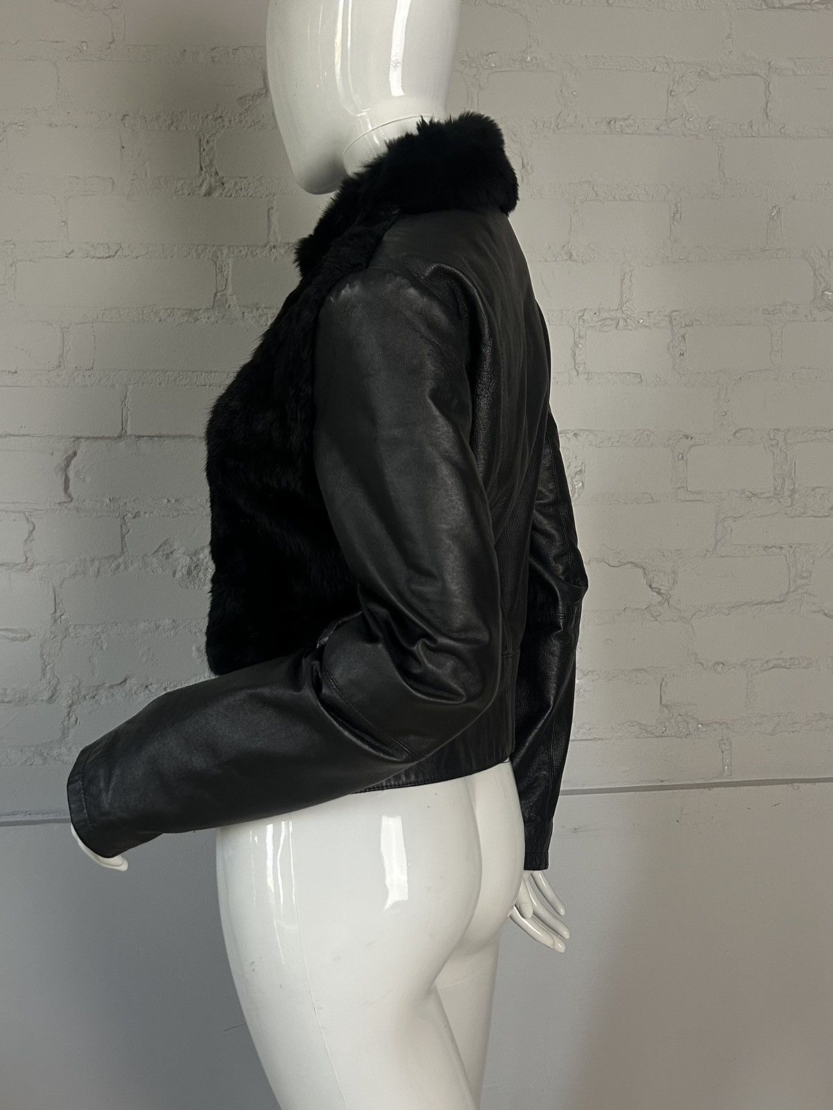 Other Vintage biker leather fur jacket Size S / US 4 / IT 40 - 4 Thumbnail