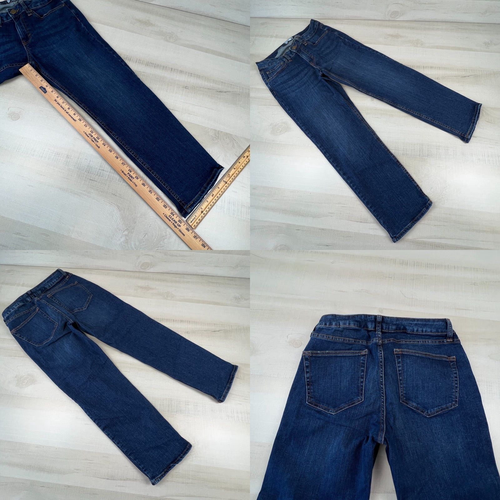 Vintage Daily Ritual Womens Cropped 28 Medium Wash Denim Jeans Mid Rise Girlfriend Size 28" / US 6 / IT 42 - 8 Thumbnail