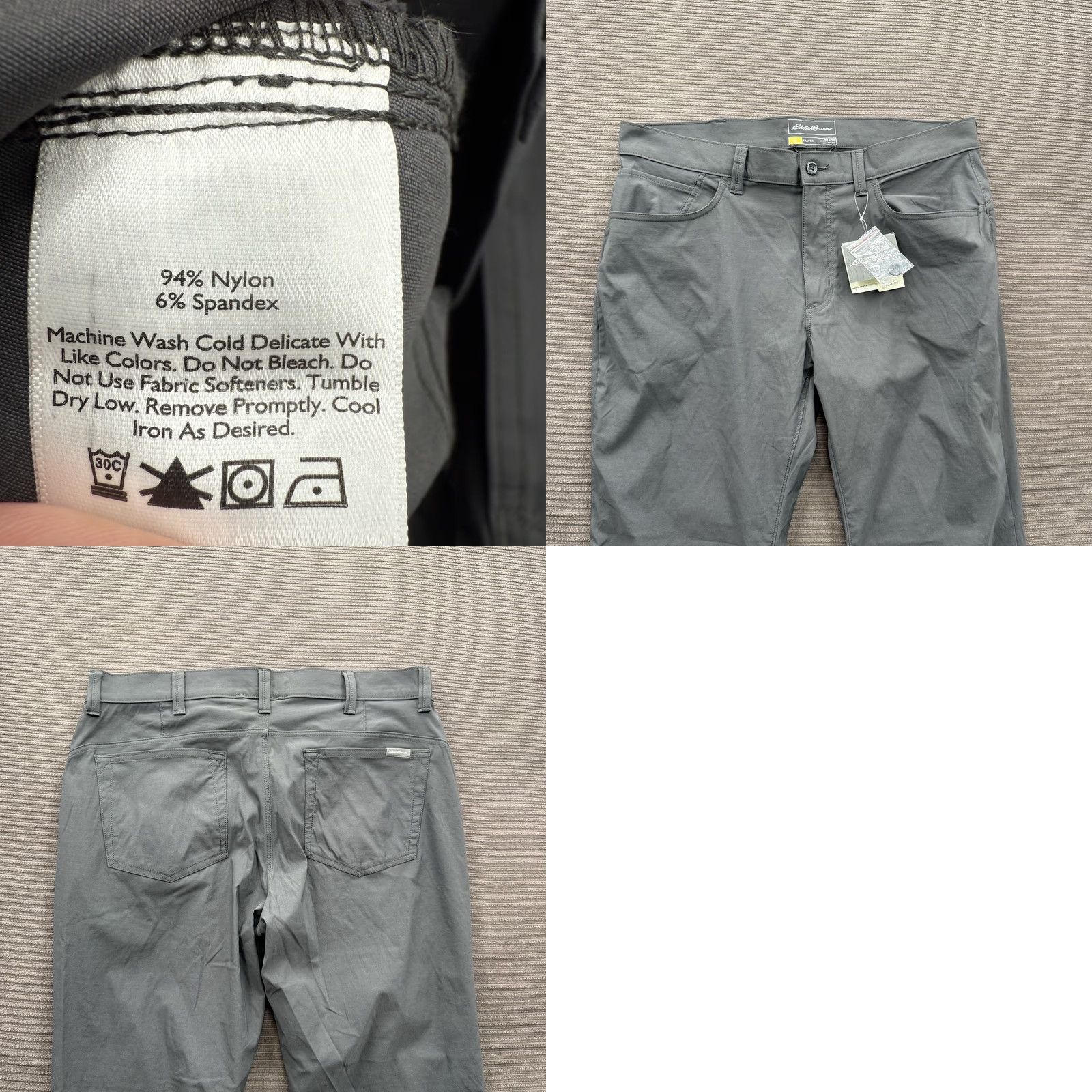 Eddie Bauer Eddie Bauer Pants Mens 38x30 Horizon Guide 5 Pocket Travex StormRepel Gray Nylon Spandex Weather Resistant Quick Dry Breathable Size US 38 / EU 54 - 8 Thumbnail