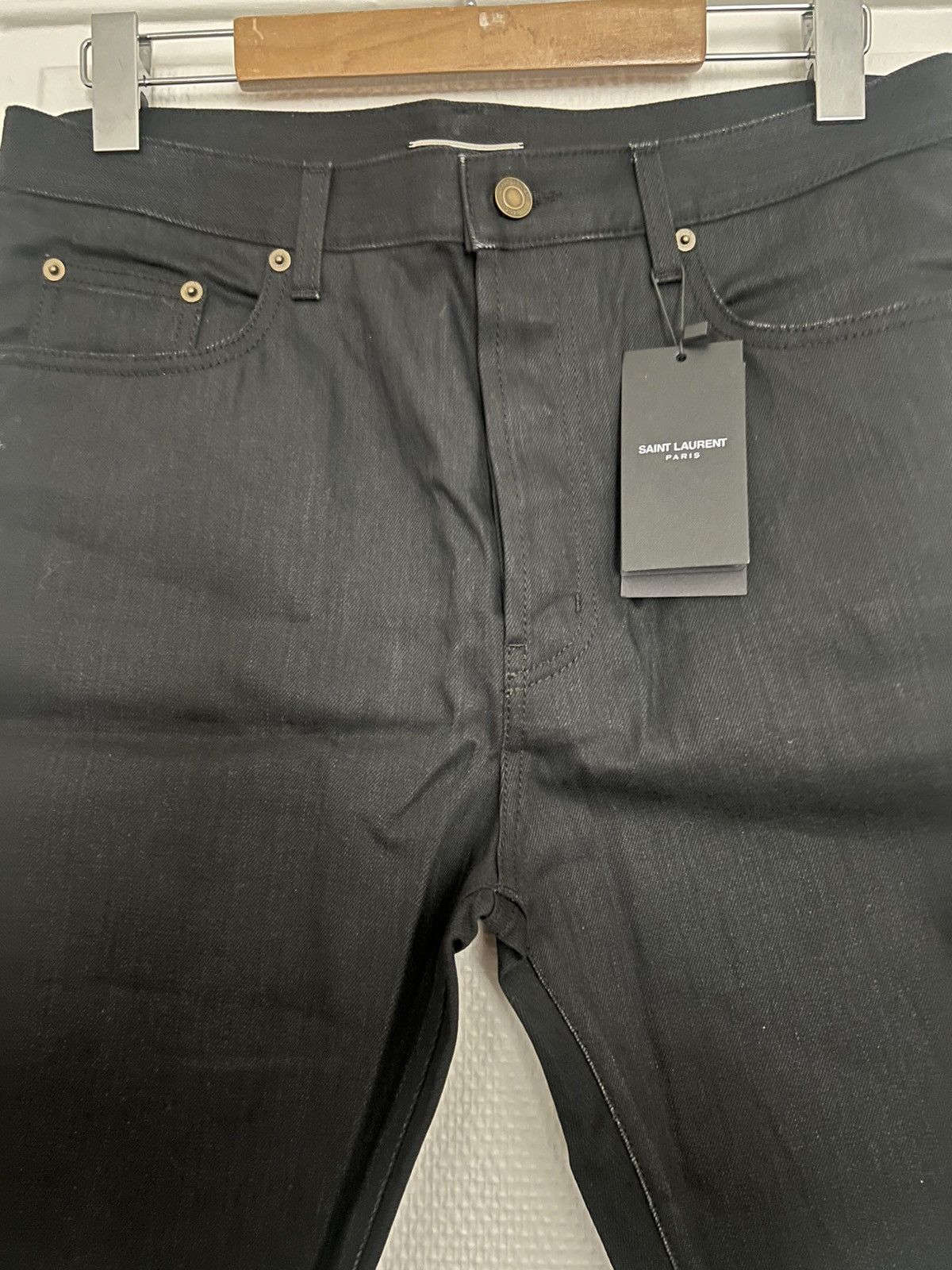 Saint Laurent Paris Saint Laurent Paris black short denim Size US 33 - 2 Thumbnail