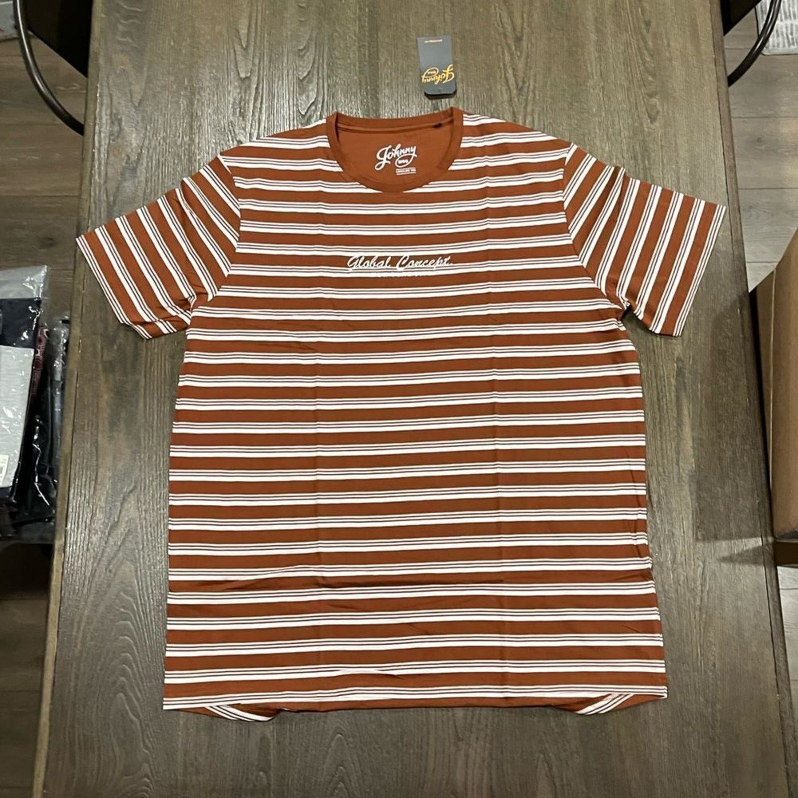 Vintage NWT Johnny Bigg Global YD Stripe Longline Tee Brick Size 3X Size US XXL / EU 58 / 5 - 1 Thumbnail