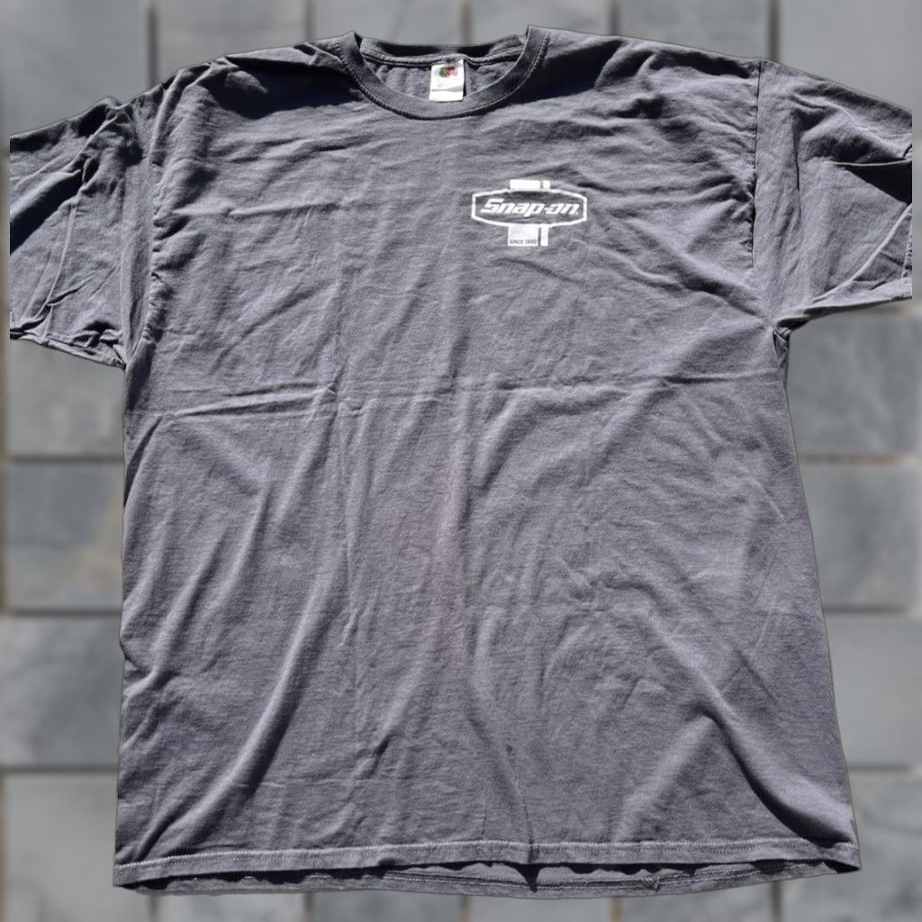 Fruit Of The Loom Men's Snap-On T-Shirt Gray Spell-Out 2XL Workwear Construction Tools Journey USA Shirt Size US XXL / EU 58 / 5 - 1 Thumbnail