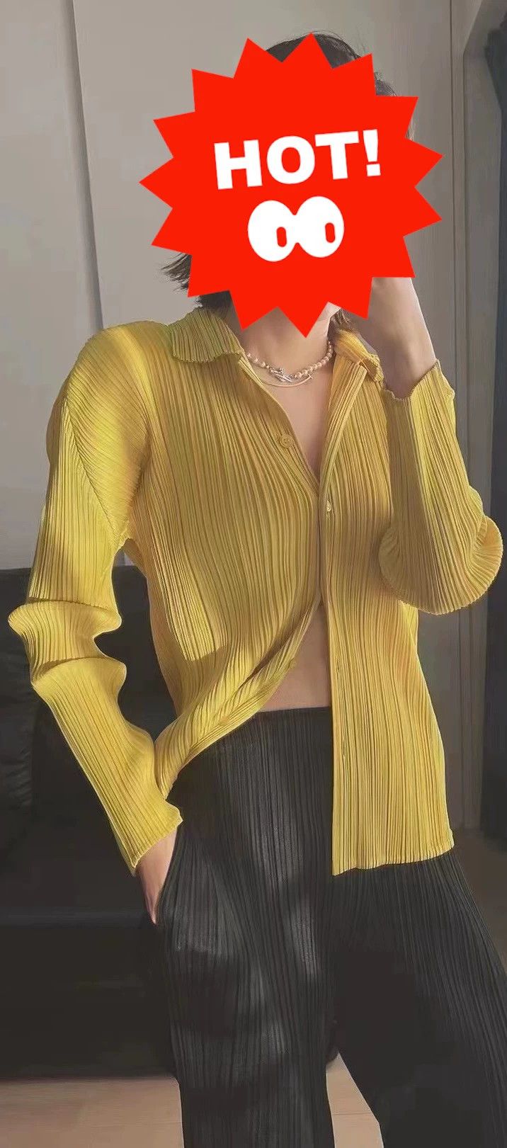 Issey Miyake Issey Miyake size:3 A ginger-yellow buttoned cardigan Size S / US 4 / IT 40 - 7 Thumbnail