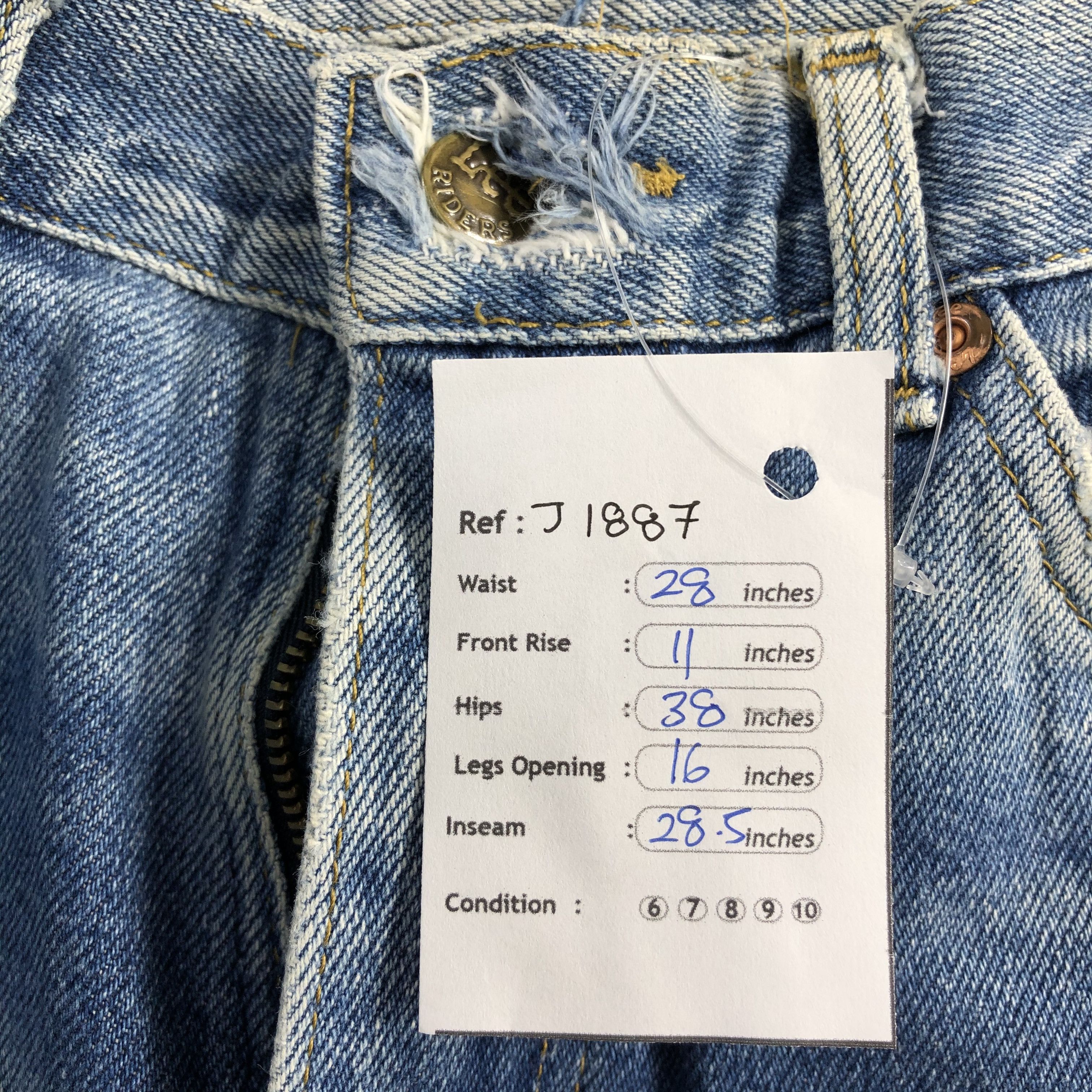 Lee Vintage Blue Wash Lee Jeans-J1887 Size US 28 / EU 44 - 11 Thumbnail