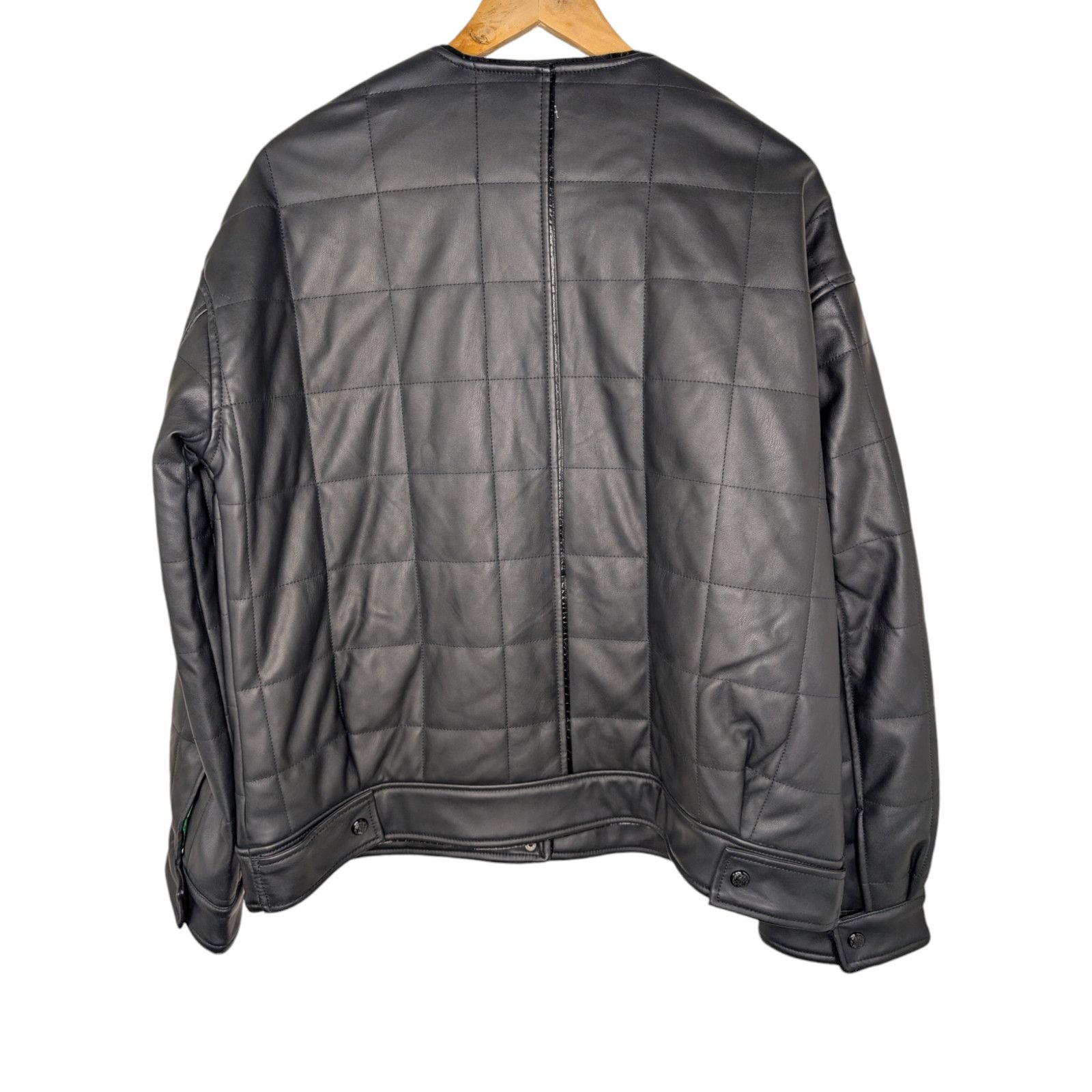 Rebecca Minkoff Rebecca Minkoff Faux Leather Black Quilted Racer Jacket Size L / US 10 / IT 46 - 2 Thumbnail