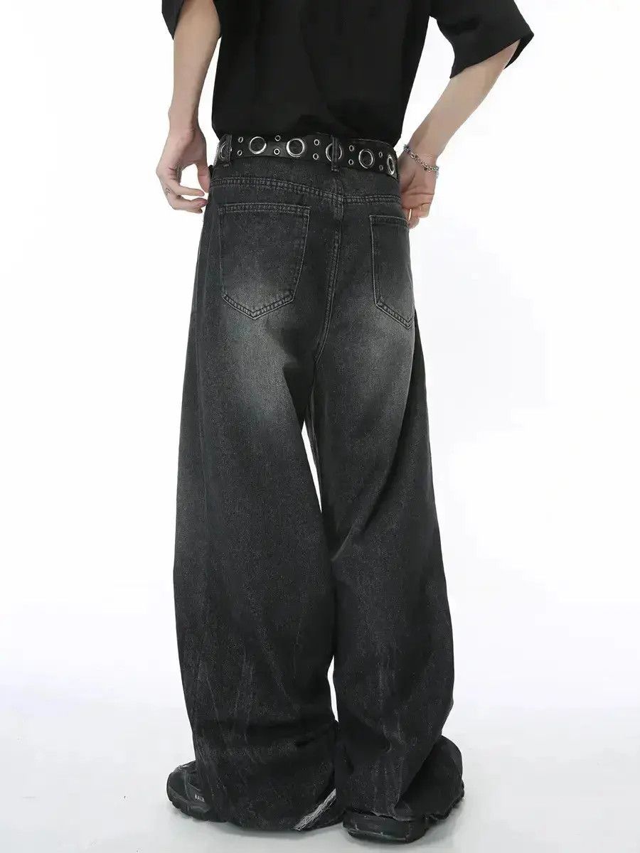 Japanese Brand Retro straight leg wide leg loose jeans Size US 32 / EU 48 - 3 Thumbnail