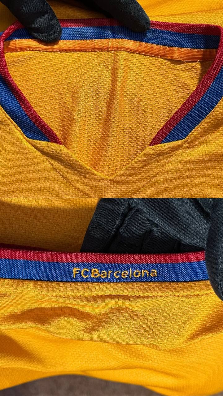 Nike FC BARCELONA 2006 - 2007 away t shirt jersey Nike soccer Size US L / EU 52-54 / 3 - 8 Thumbnail
